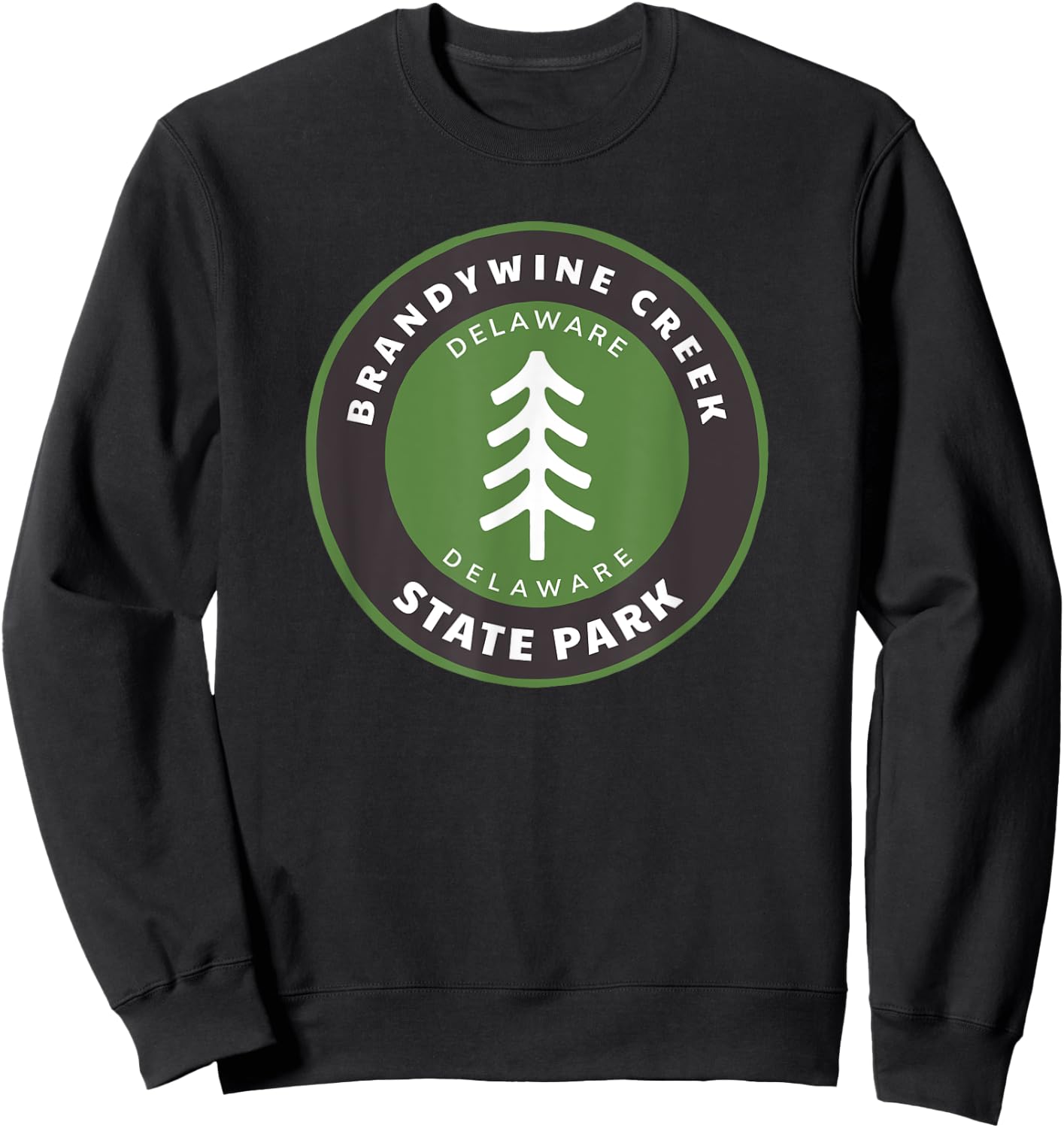 Brandywine Creek State Park Delaware DE Tree Badge vacation Sweatshirt - Sweatshirt | Black