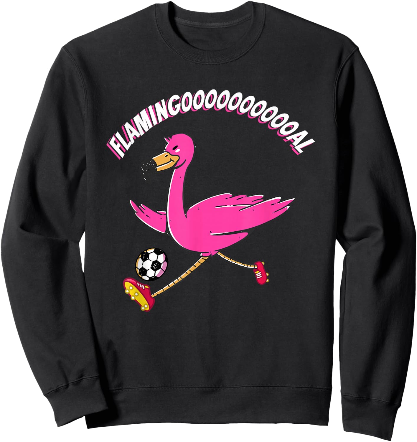 Flamingooooal Flamingo Men or Women Soccer Sweatshirt - Sweatshirt | Black