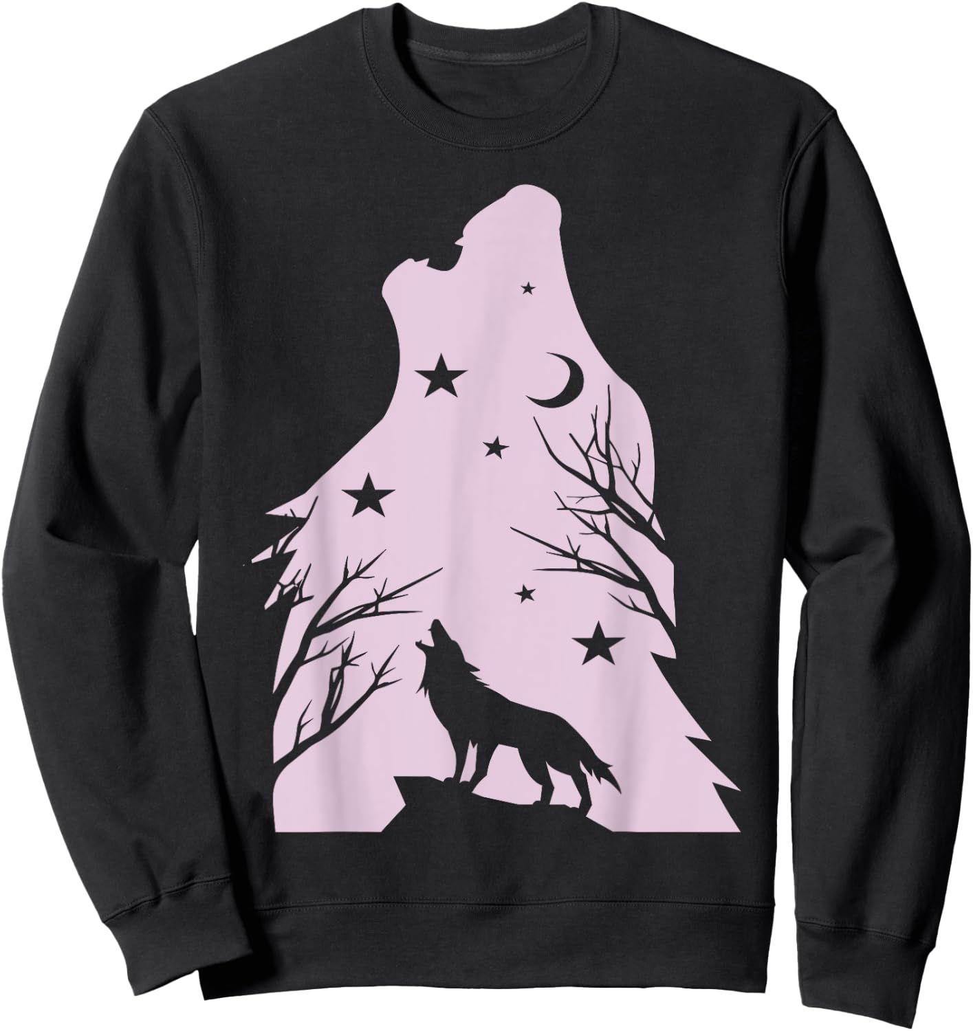 Wolf Costume Graphic For Wolves Lover Young Girls & Women Sweatshirt - Sweatshirt | Black
