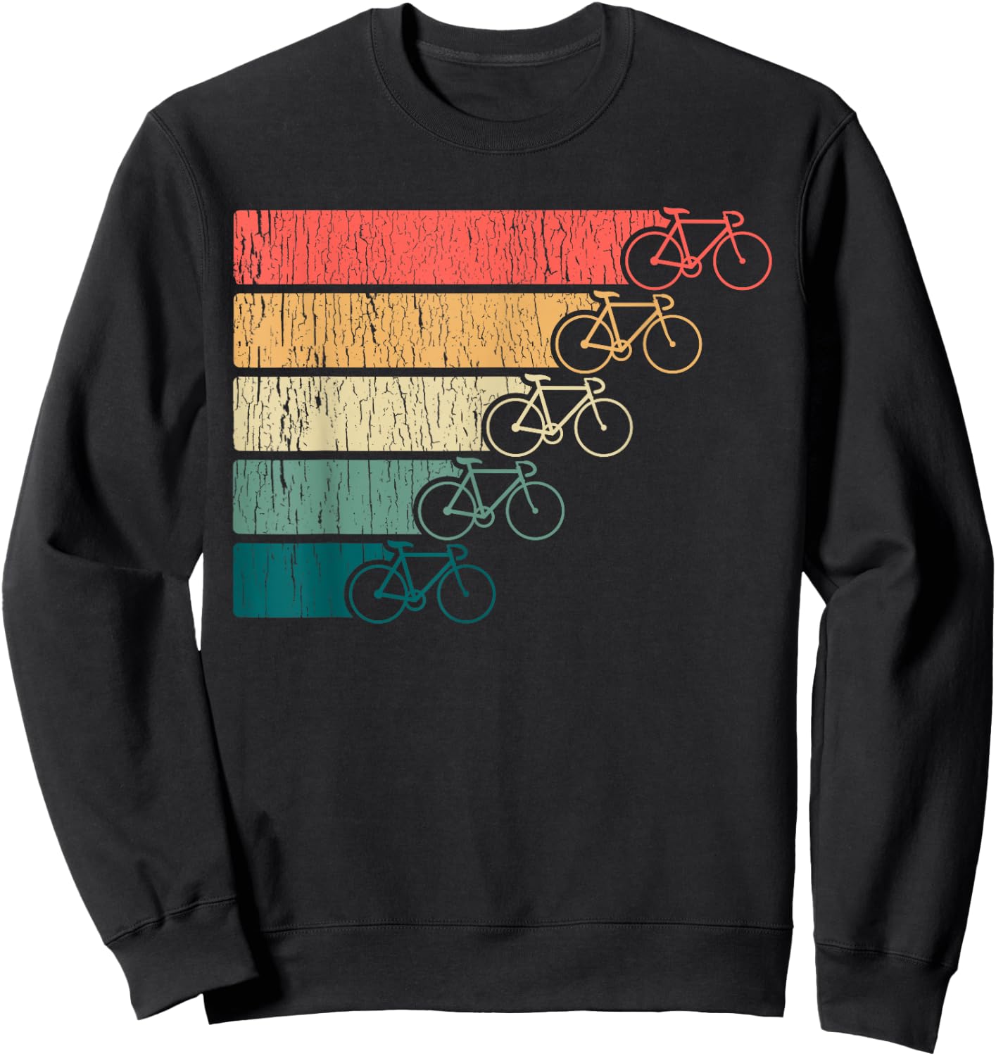 Vintage Minimalistic Cycling Funny Biking Bicycle Enthusiast Sweatshirt - Sweatshirt | Black