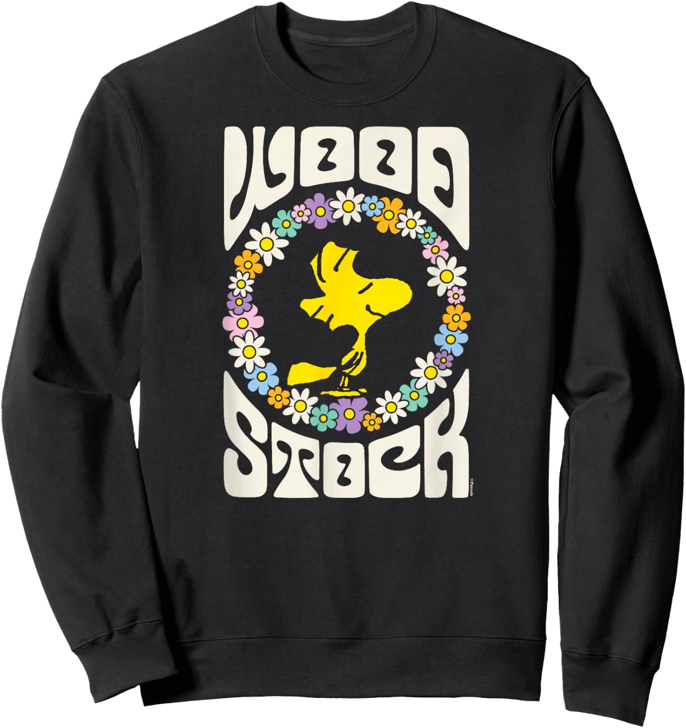 Peanuts - Woodstock Retro Flowers Sweatshirt - Sweatshirt | Black