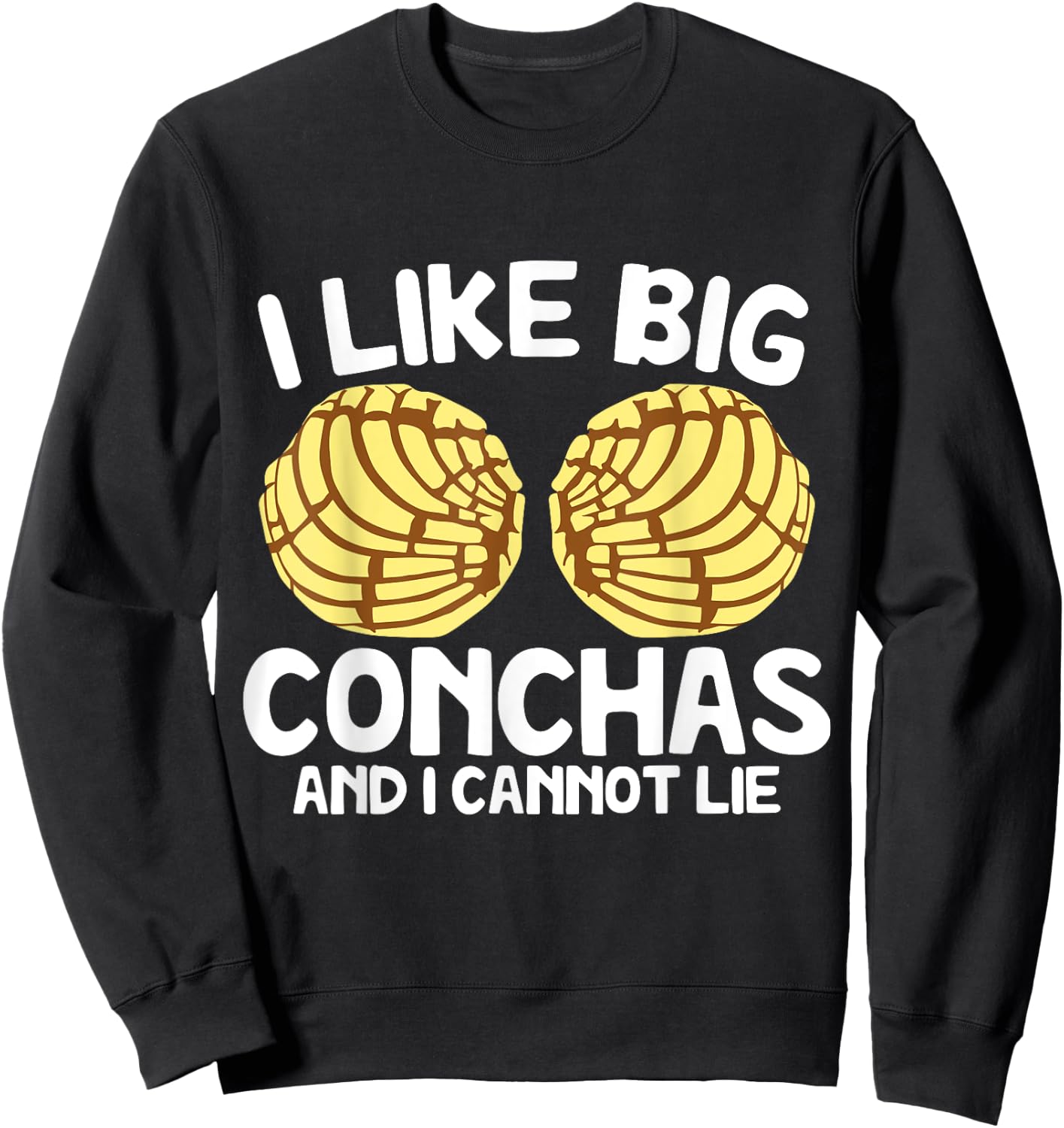 Conchas Pan Dulce Latina Mexican Mujer Concha Pastry Sweatshirt - Sweatshirt | Black