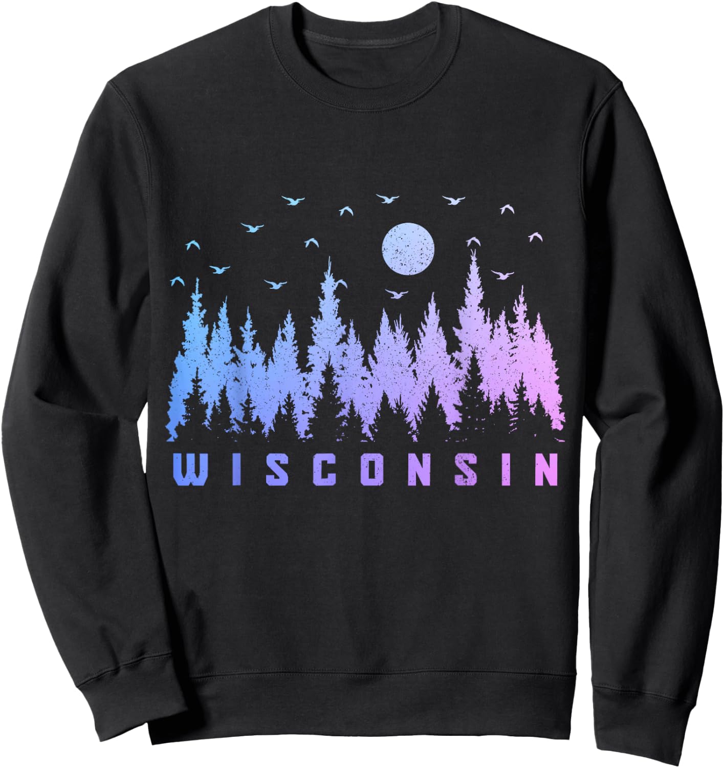 We Love Wisconsin - The Badger State -Adults Black Cotton Small Short Sleeve Nature/Hiking Sweatshirt - Sweatshirt | Black