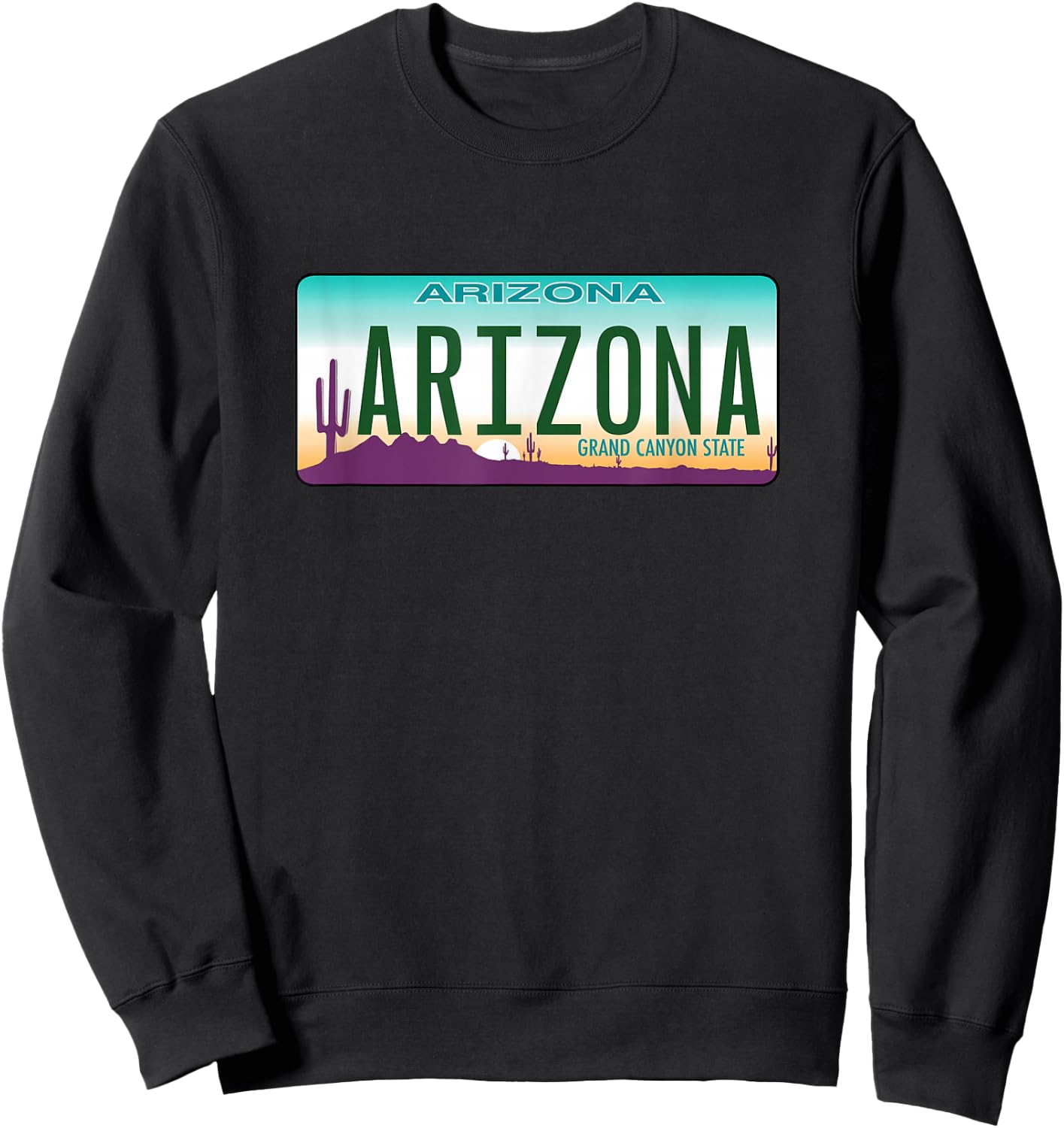 Arizona License Plate - Throwback Design - Classic Sweatshirt - Sweatshirt | Black