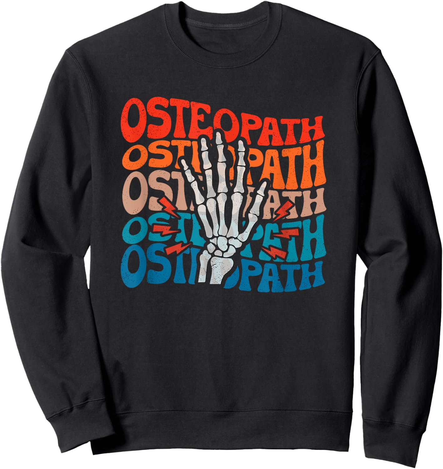 Osteopath Repeat Osteopathy Osteopathic Medicine Do Doctor Sweatshirt - Sweatshirt | Black