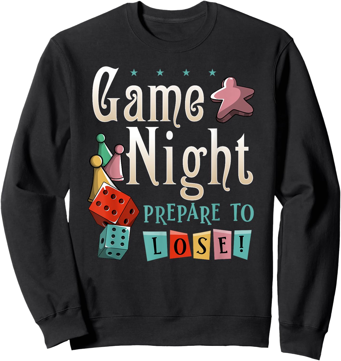 Funny Game Night Matching Outfit - Family Game Night Sweatshirt - Sweatshirt | Black