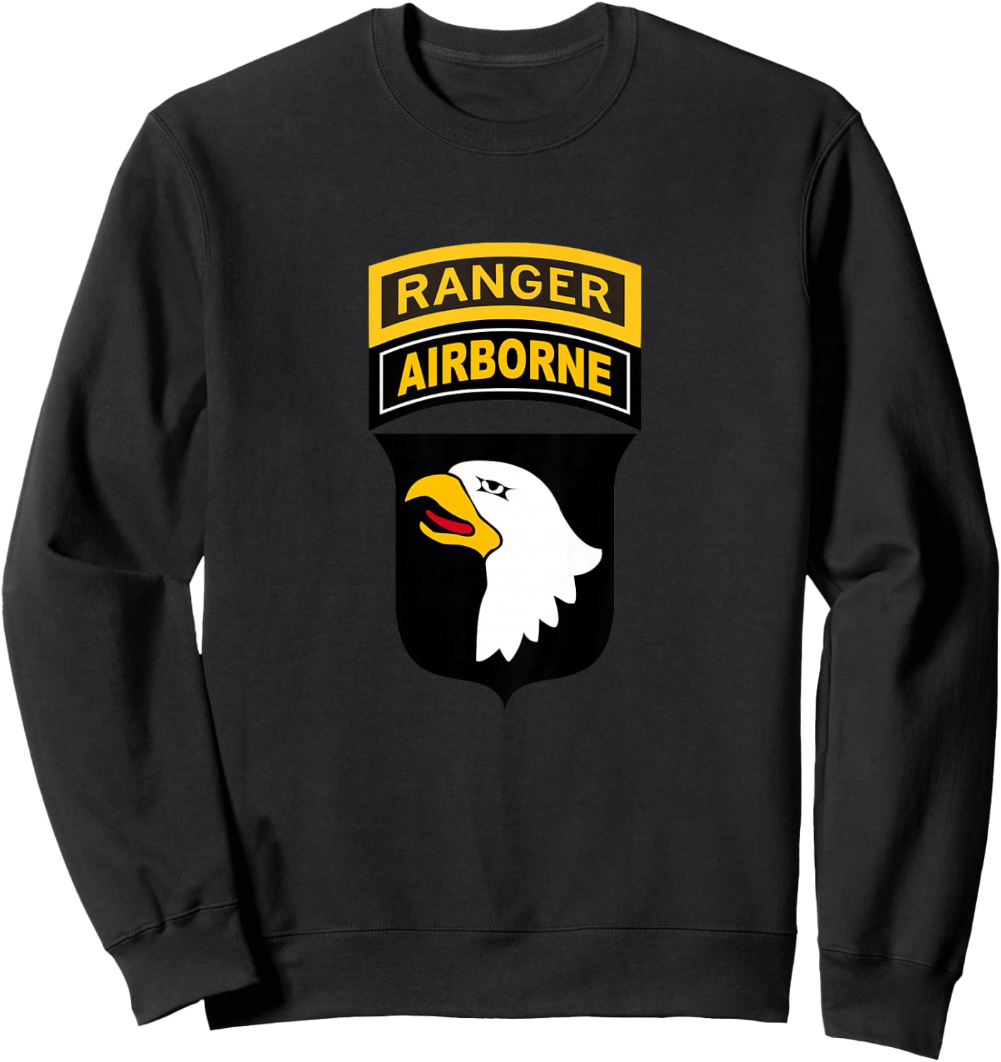 Kids 101st Airborne Ranger Tab for Boys, Girls, Son, Daughter Sweatshirt - Sweatshirt | Black