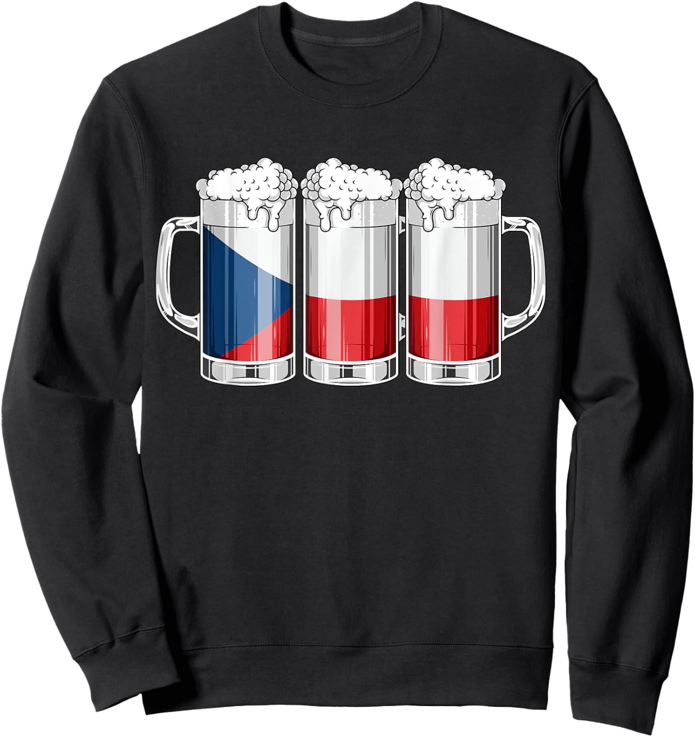 Beer Czech Shirt - Beer Czech Republic Flag Patriotic Sweatshirt - Sweatshirt | Black