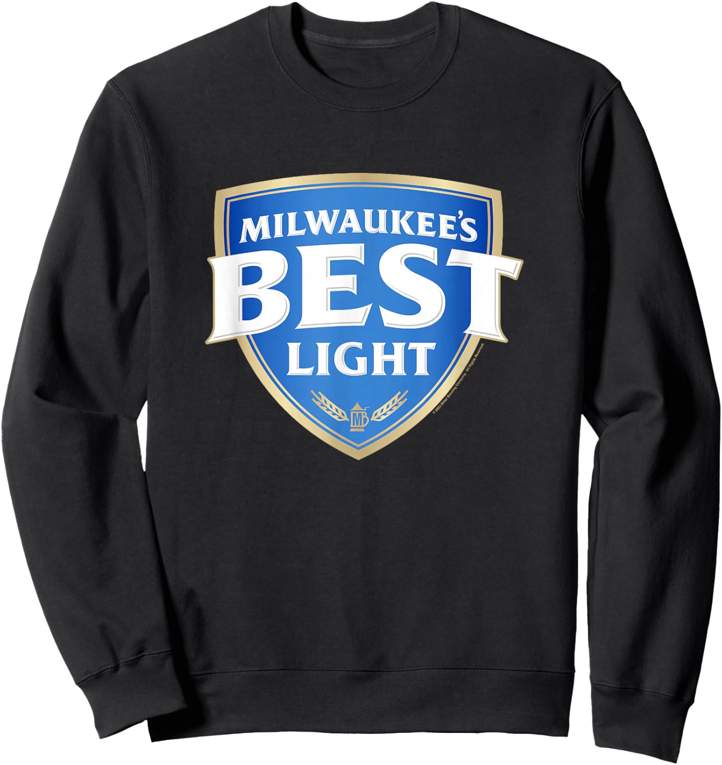 Coors Brewing Company Milwaukee's Best Light Shield Logo Sweatshirt - Sweatshirt | Black