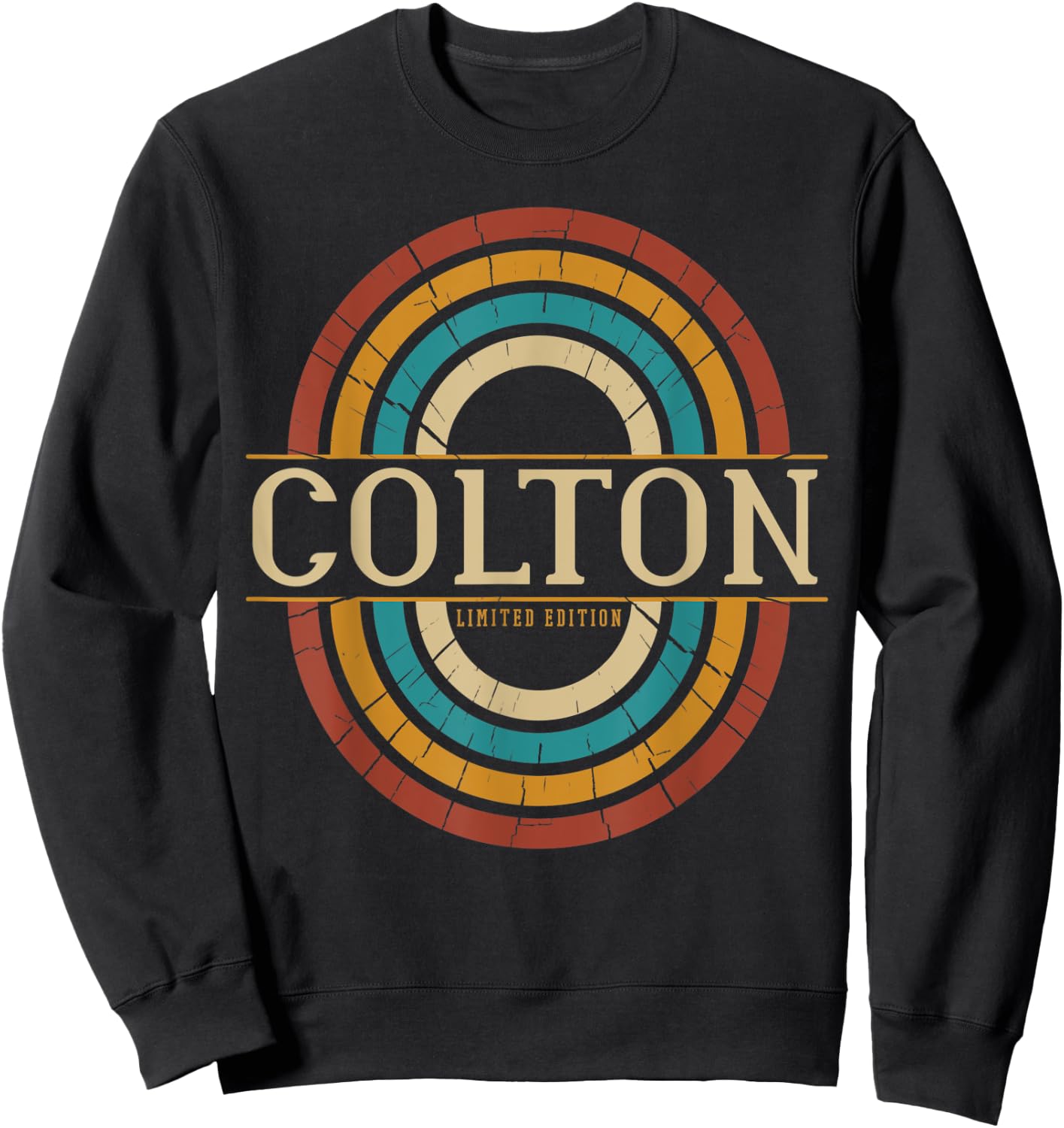 Colton Name Personalized Men Boys Vintage Appreciation Sweatshirt - Sweatshirt | Black