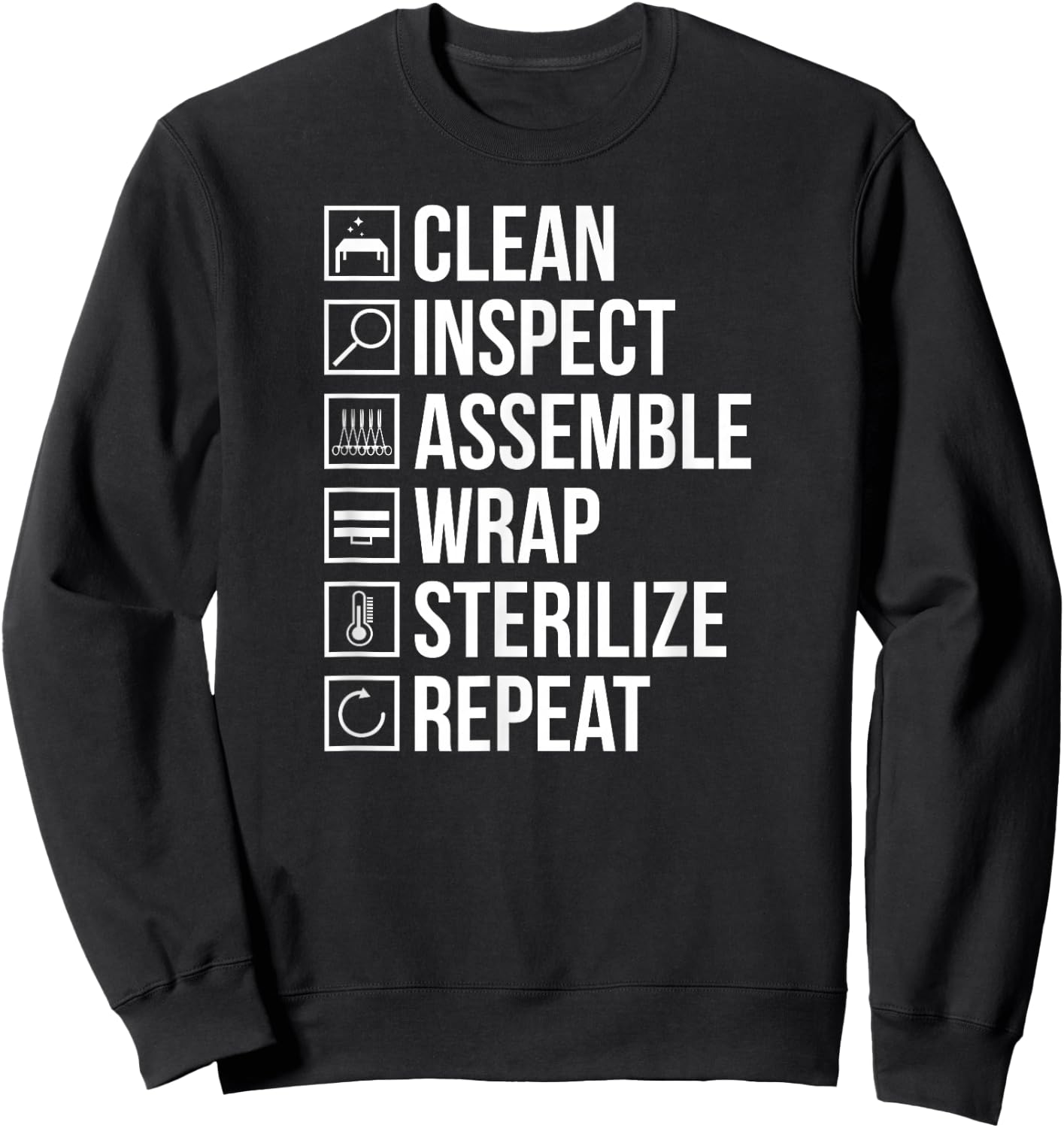 Sterile Processing Technician Sterile Processing Tech Sweatshirt - Sweatshirt | Black