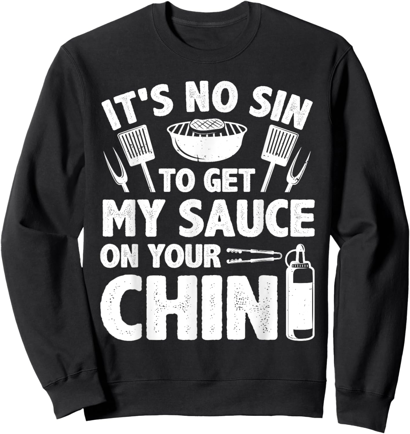 Funny BBQ Women BBQ Barbeque Smoking Barbecue Sauce Sweatshirt - Sweatshirt | Black