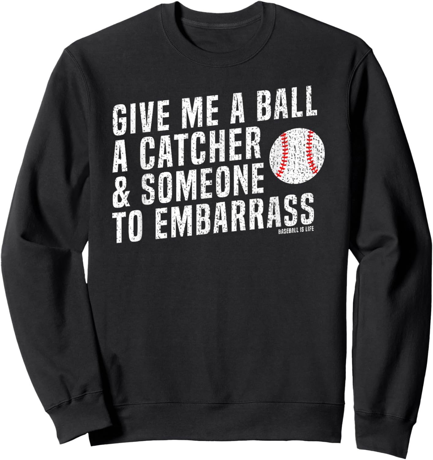 Funny Baseball Pitcher Sweatshirt - Sweatshirt | Black