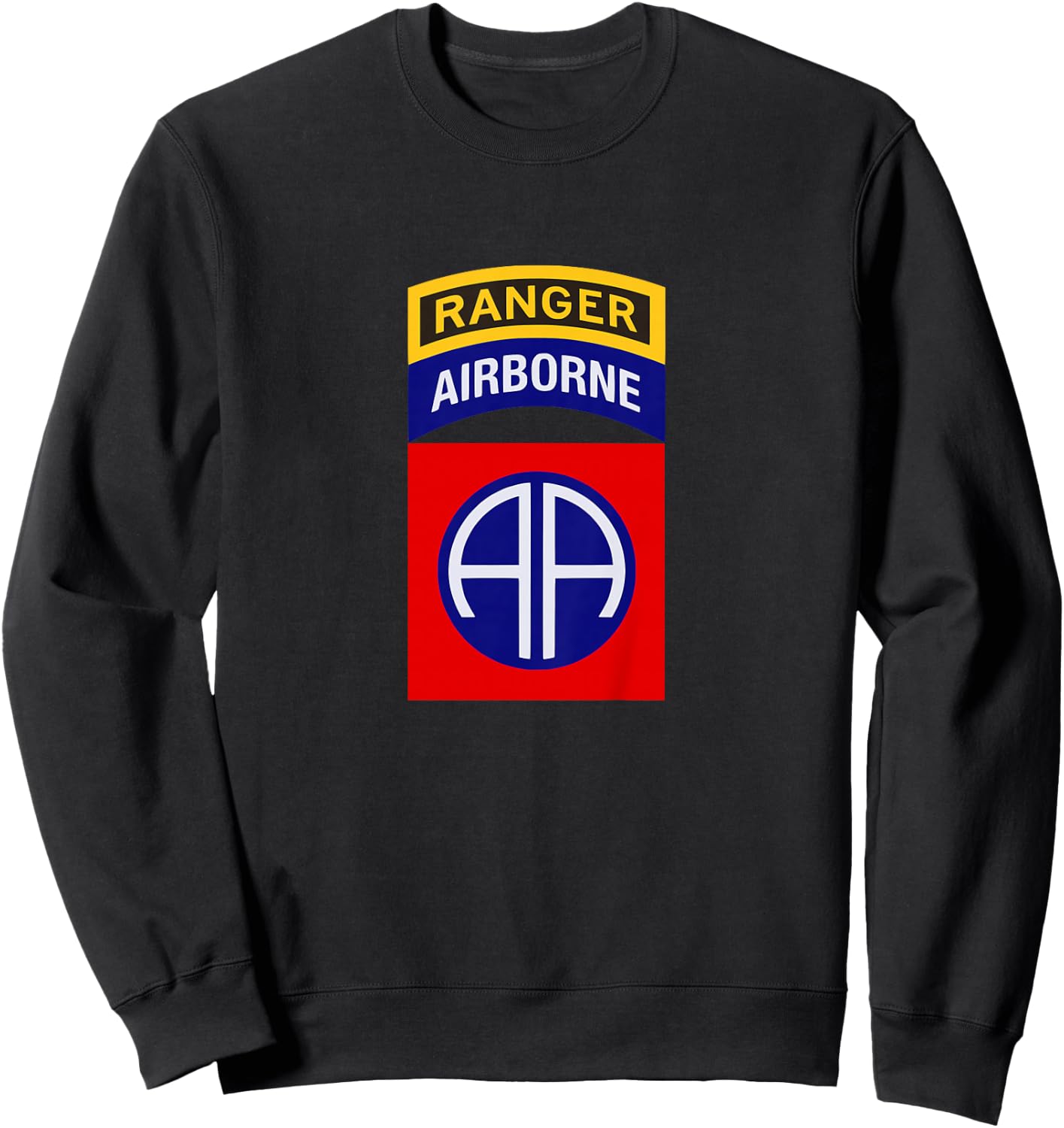 Kids 82nd Airborne Ranger Patch for Boys, Girls, Son, Daughter Sweatshirt - Sweatshirt | Black