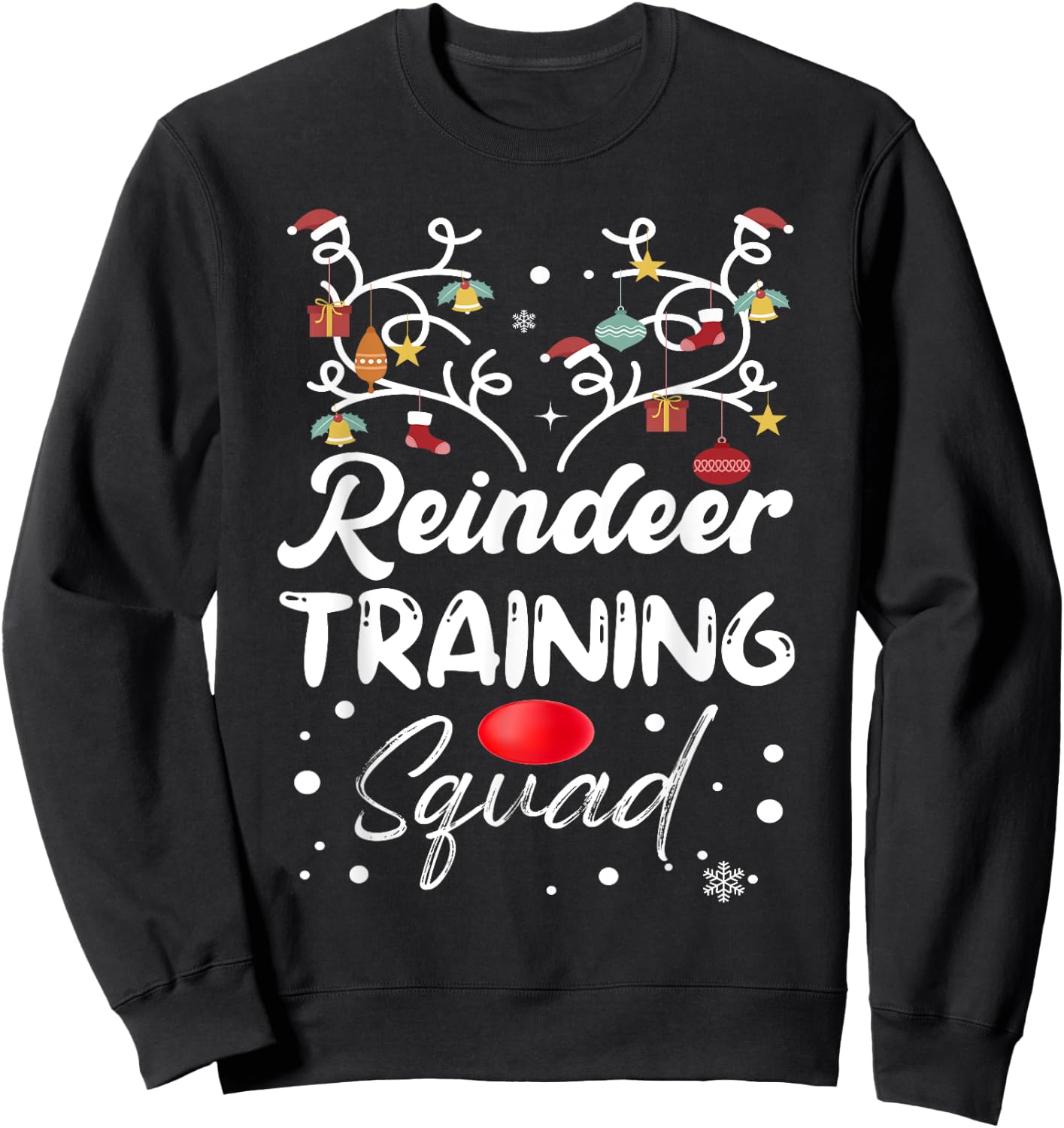 Christmas Running Reindeer Runner Training Squad Team Sweatshirt - Sweatshirt | Black