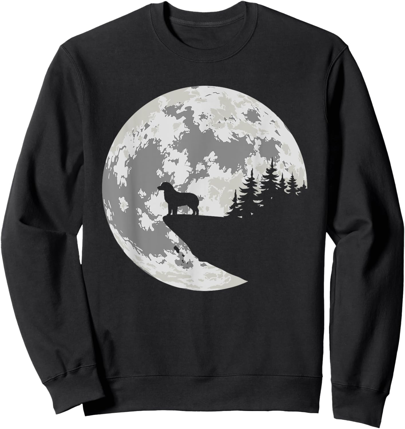 Australian Shepherd Moon Halloween Costume Sweatshirt - Sweatshirt | Black