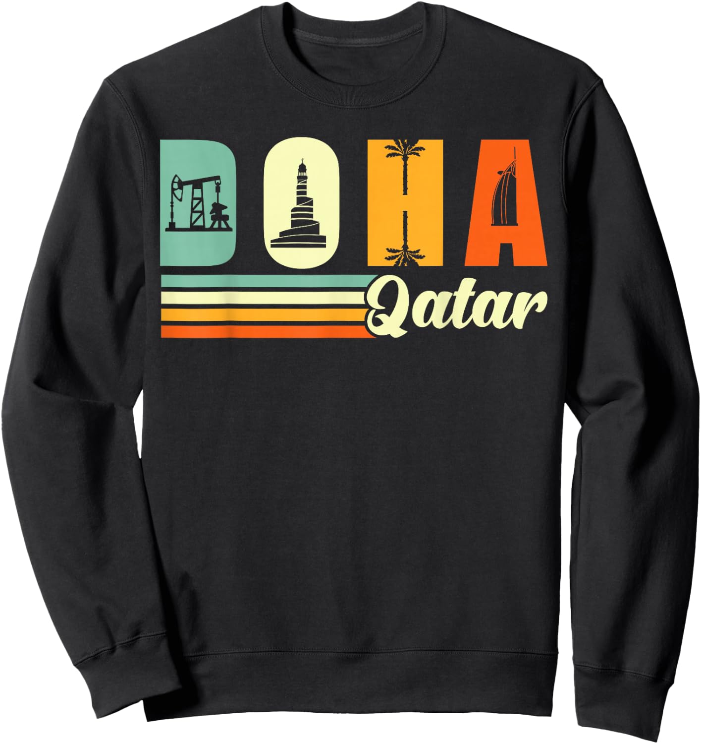 Souvenir Doha Qatar Sweatshirt - Sweatshirt | Black