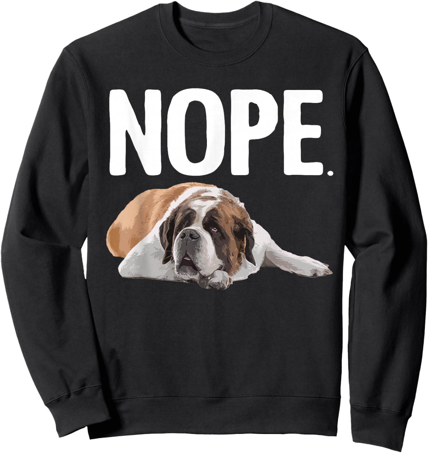 Funny Saint Bernard Art Women St. Bernard Dog Lovers Sweatshirt - Sweatshirt | Black