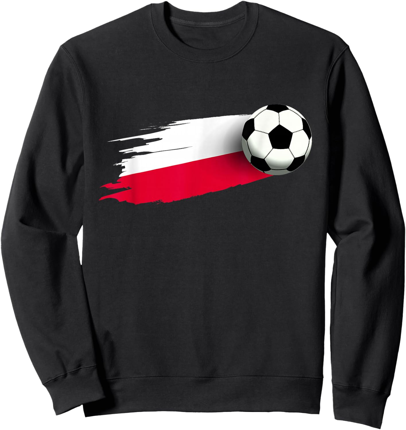 Poland Flag Jersey Polish Soccer Team Polish Sweatshirt - Sweatshirt | Black