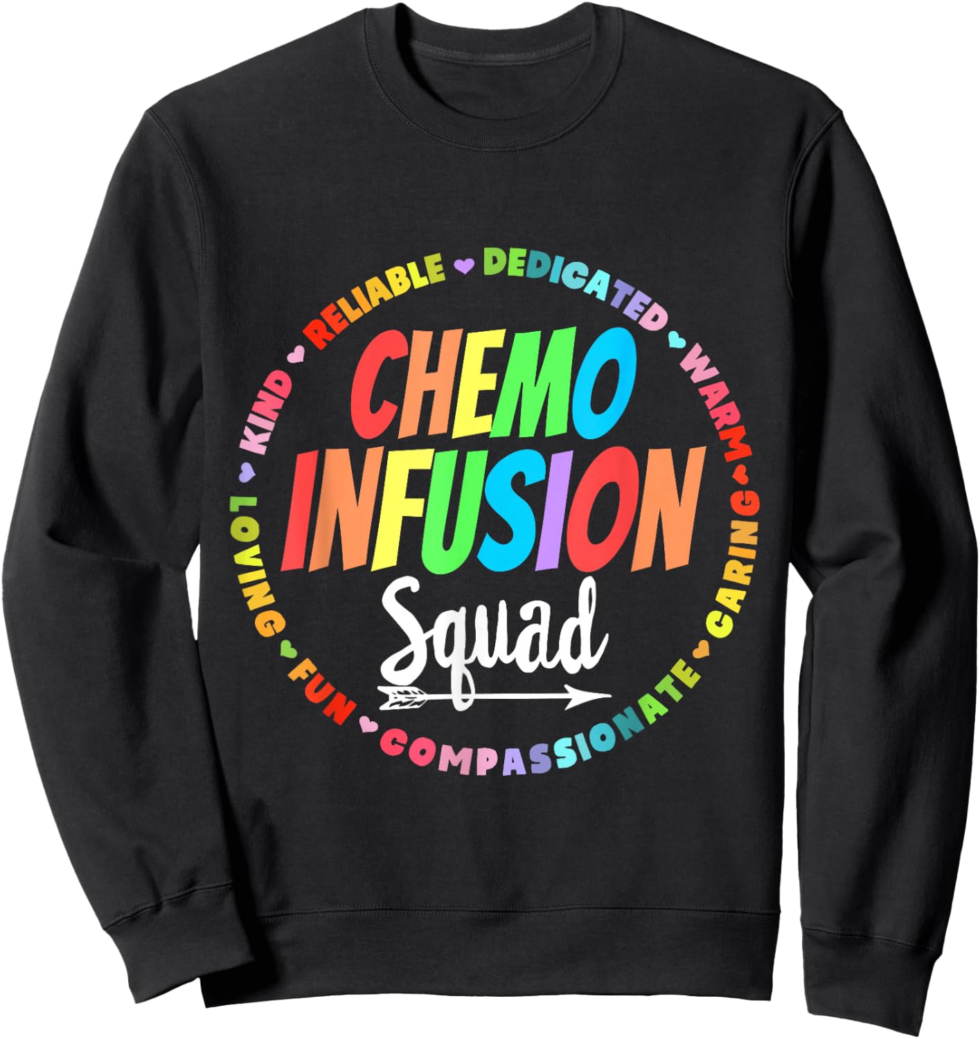 Chemo Infusion Squad Future Oncology Nurse Nursing School Sweatshirt - Sweatshirt | Black