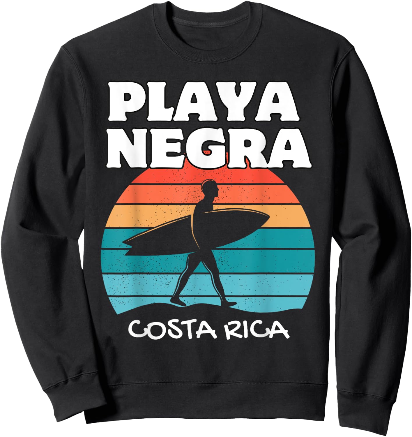 PLAYA NEGRA COSTA RICA Surf Retro Sunset Surfing Sweatshirt - Sweatshirt | Black