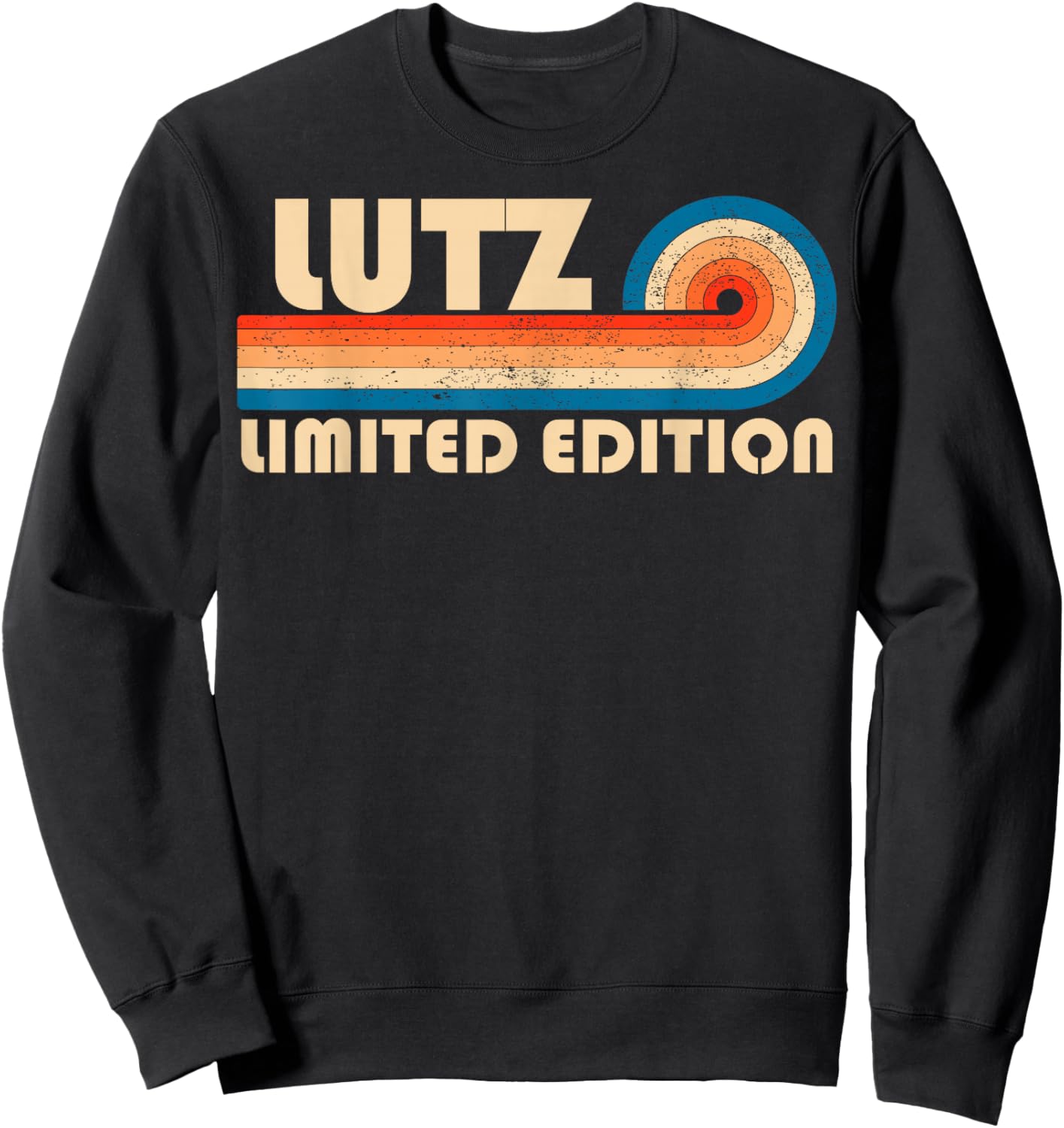 LUTZ Surname Retro Vintage 80s 90s Birthday Reunion Sweatshirt - Sweatshirt | Black