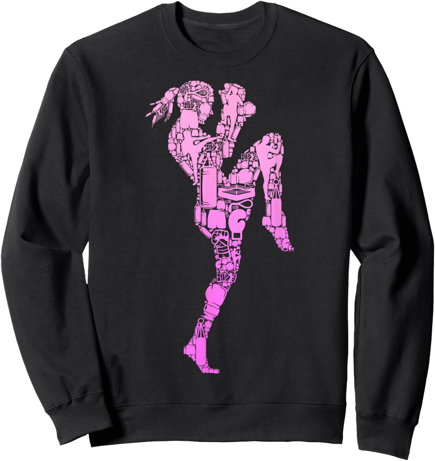 Muay Thai Women Girls Sweatshirt - Sweatshirt | Black