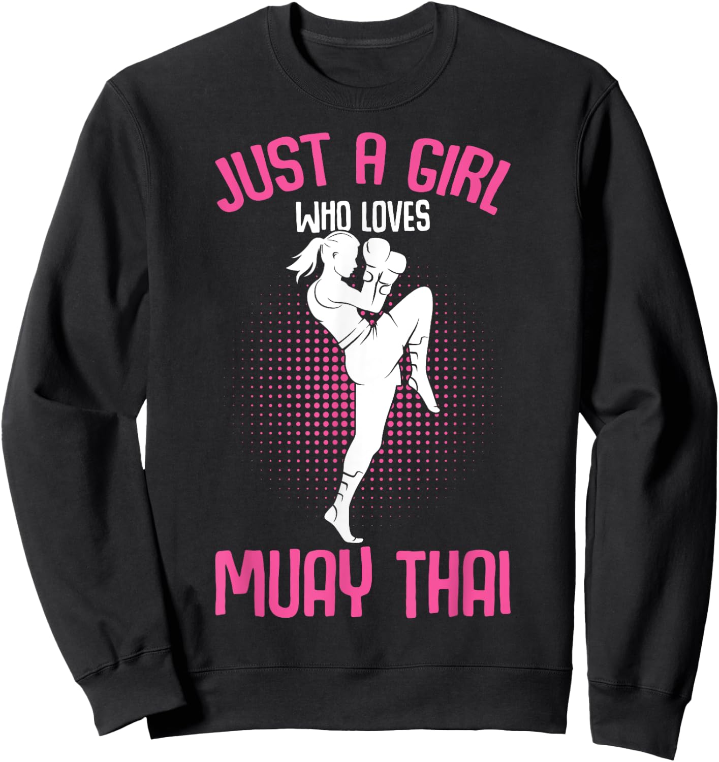 Just a Girl who loves Muay Thai Kids Girls Sweatshirt - Sweatshirt | Black