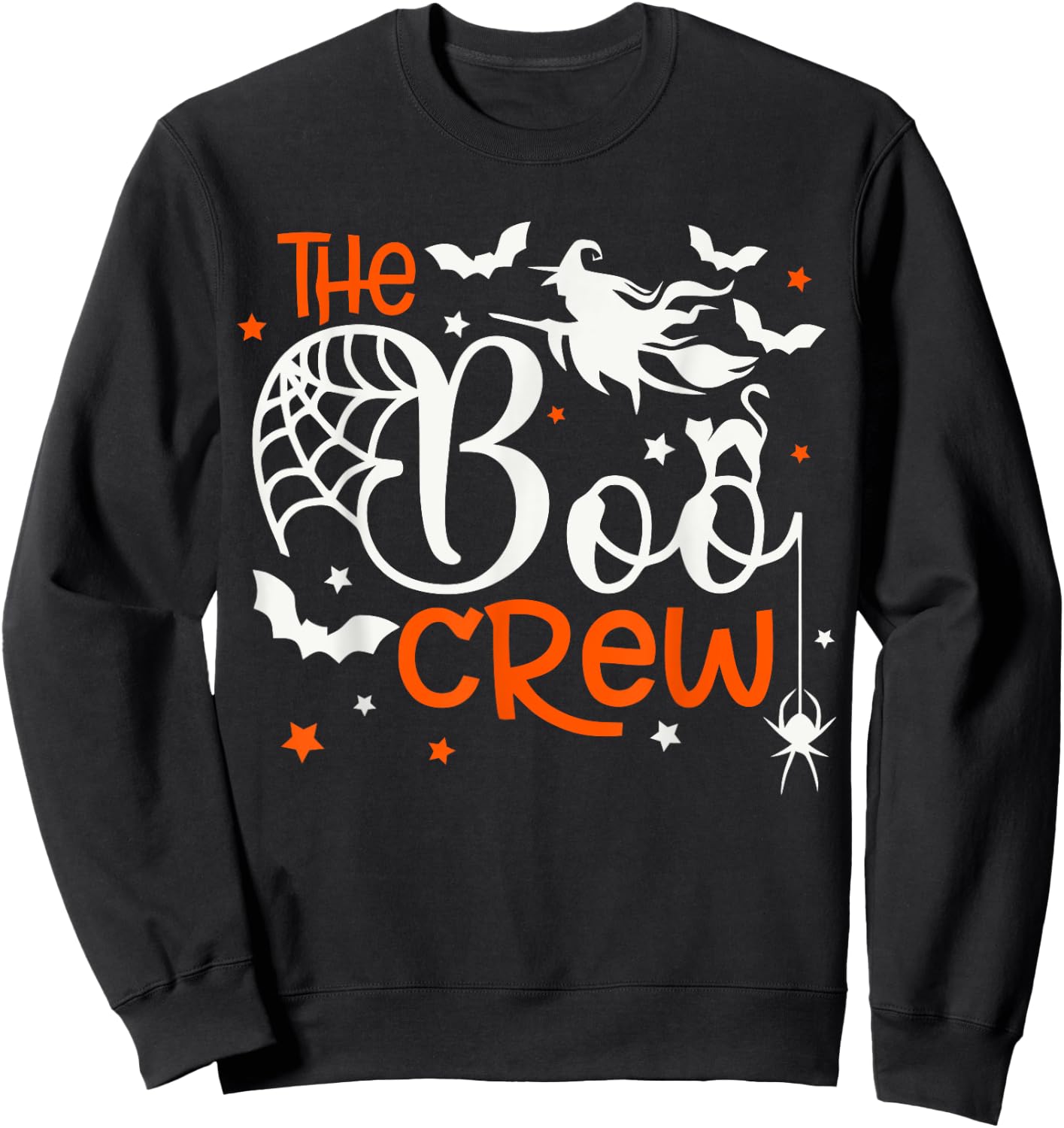 Halloween The Boo Crew - Fun Spooky Witch, Cat, Bat - Family Sweatshirt - Sweatshirt | Black