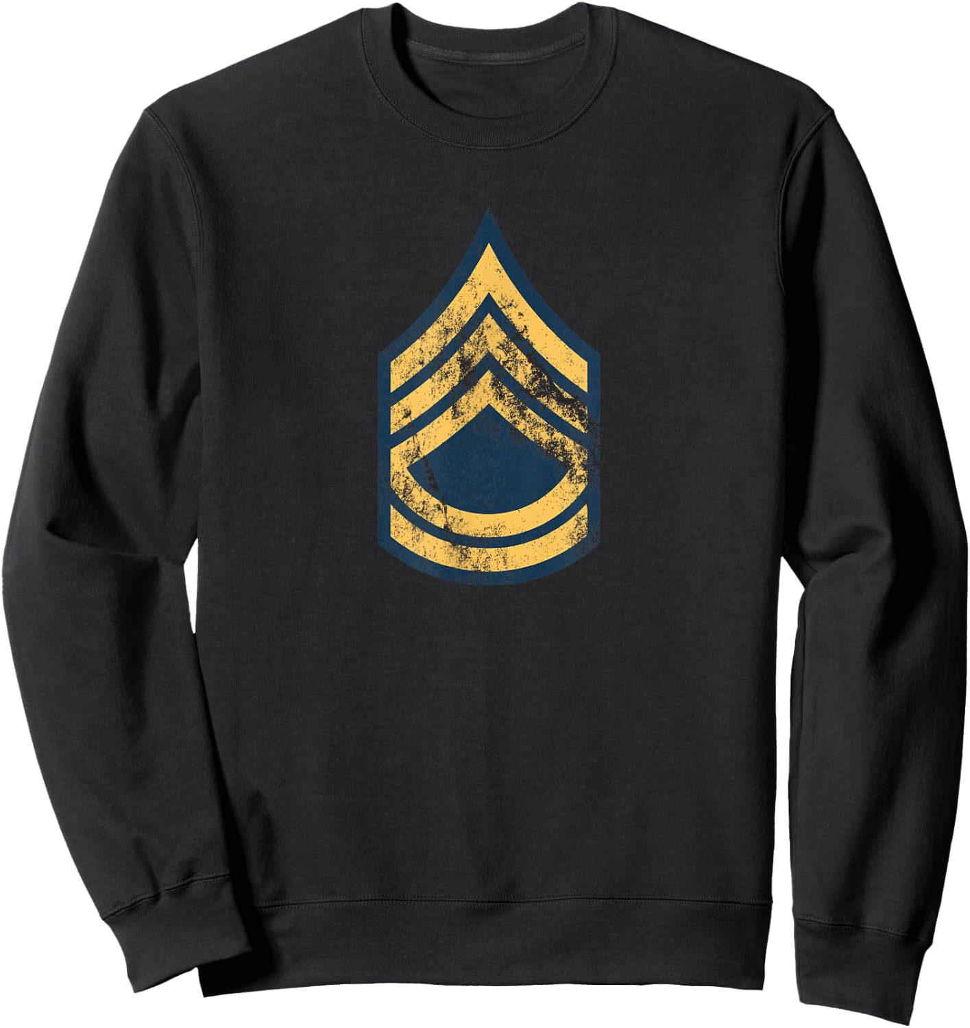 US Army Rank - Sergeant First Class (E-7) - SFC Vintage Look Sweatshirt - Sweatshirt | Black