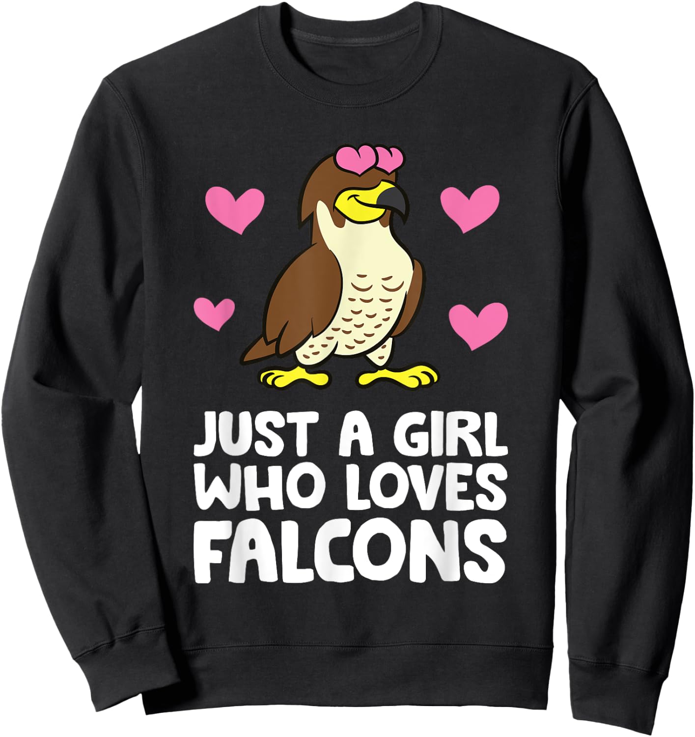 Just A Girl Who Loves Falcons Sweatshirt - Sweatshirt | Black