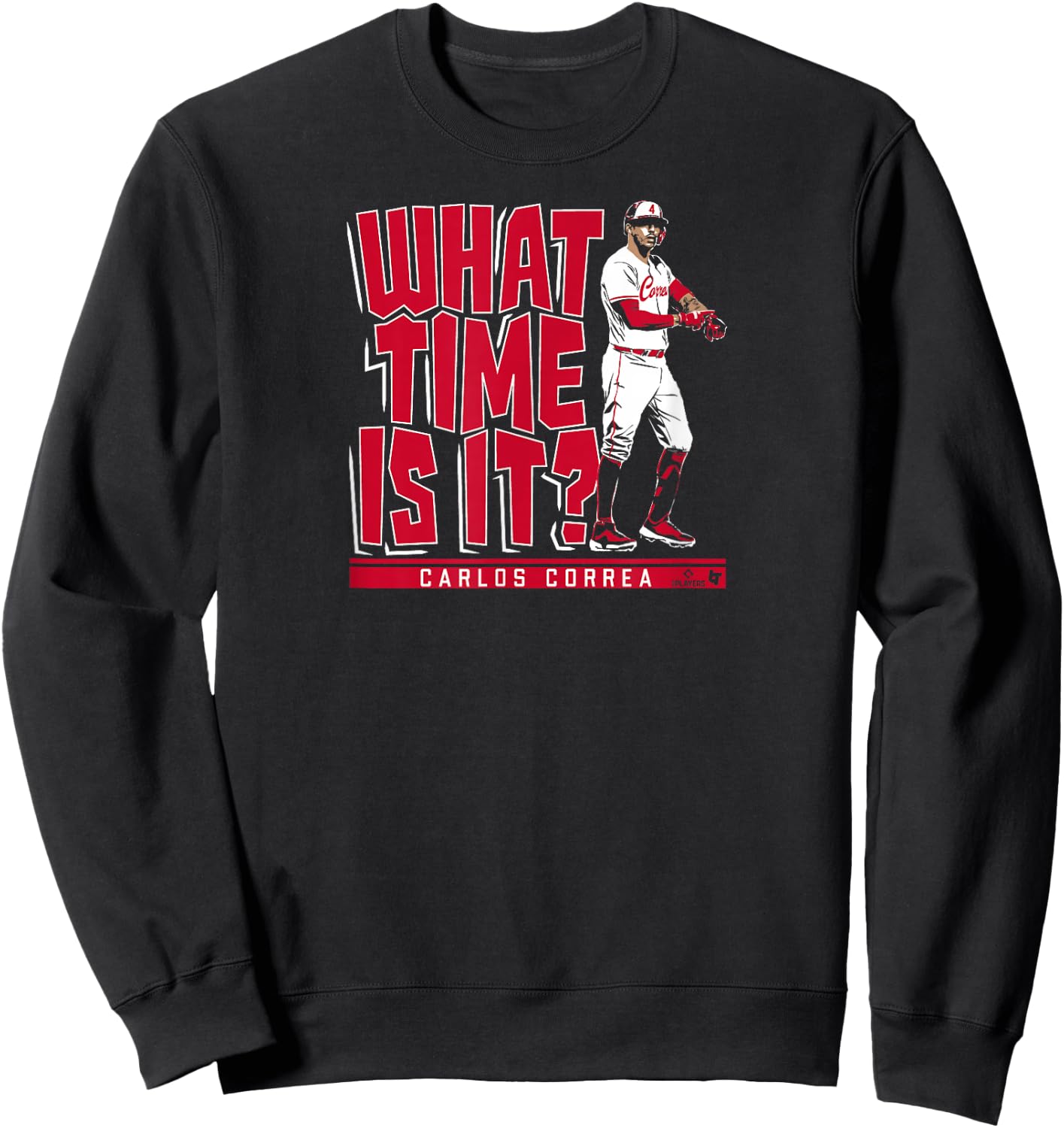 Carlos Correa - What Time is It - Minnesota Baseball Sweatshirt - Sweatshirt | Black