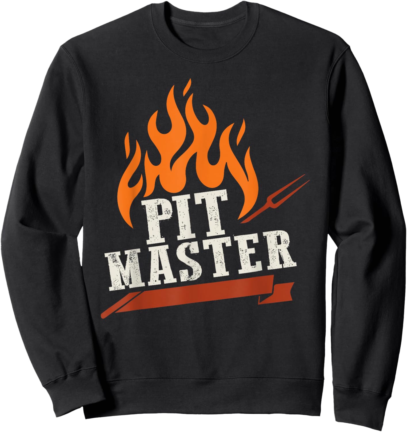 Cool Pit Master Dad Grilling BBQ Sweatshirt - Sweatshirt | Black