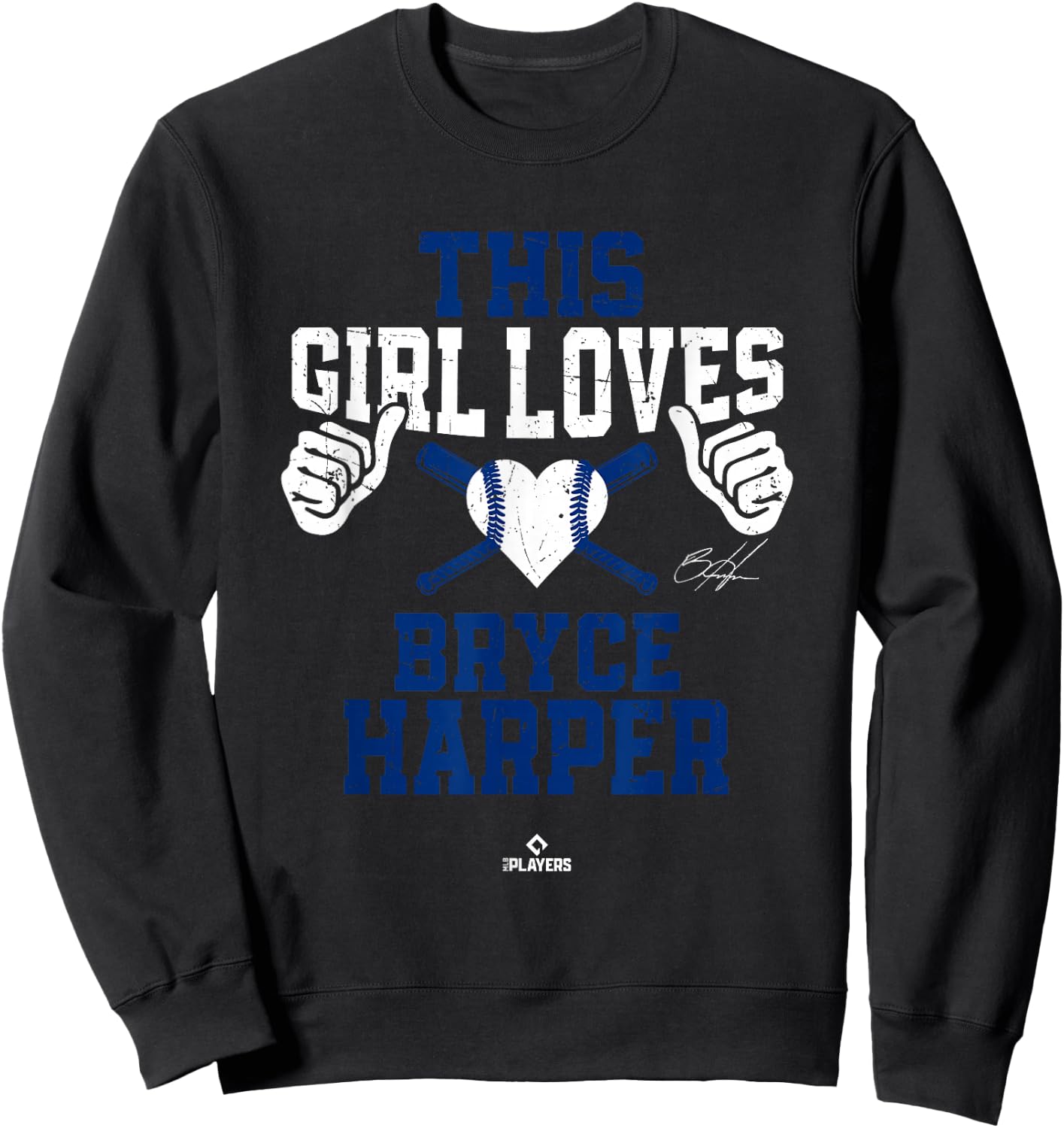 This Girl Loves Bryce Harper Bryce Harper Philadelphia MLBPA Sweatshirt - Sweatshirt | Black