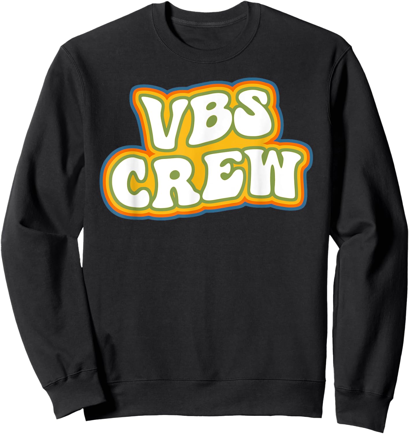 Retro I Love VBS 2025 Vacation Bible School VBS Crew Sweatshirt - Sweatshirt | Black