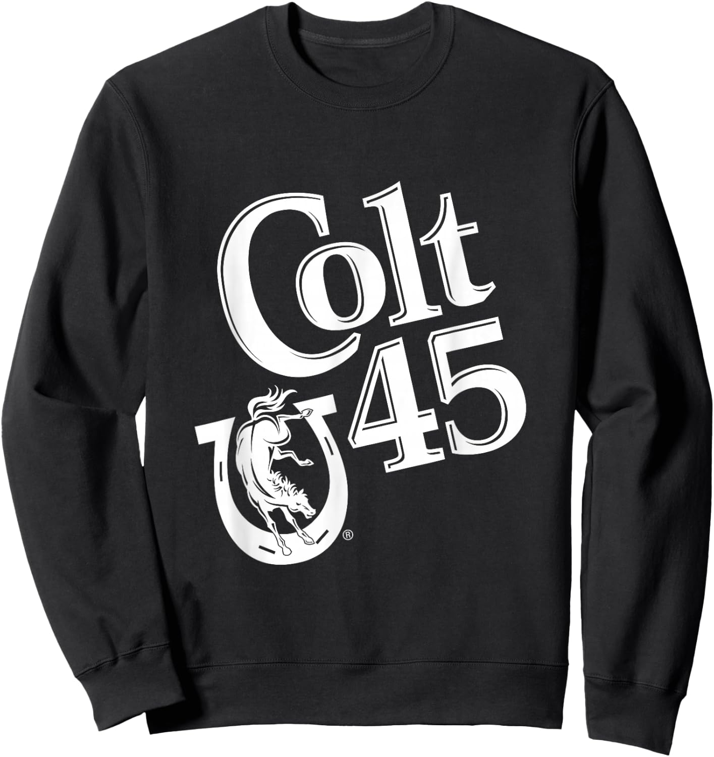 Colt 45 Beer Style - White Logo Sweatshirt - Sweatshirt | Black
