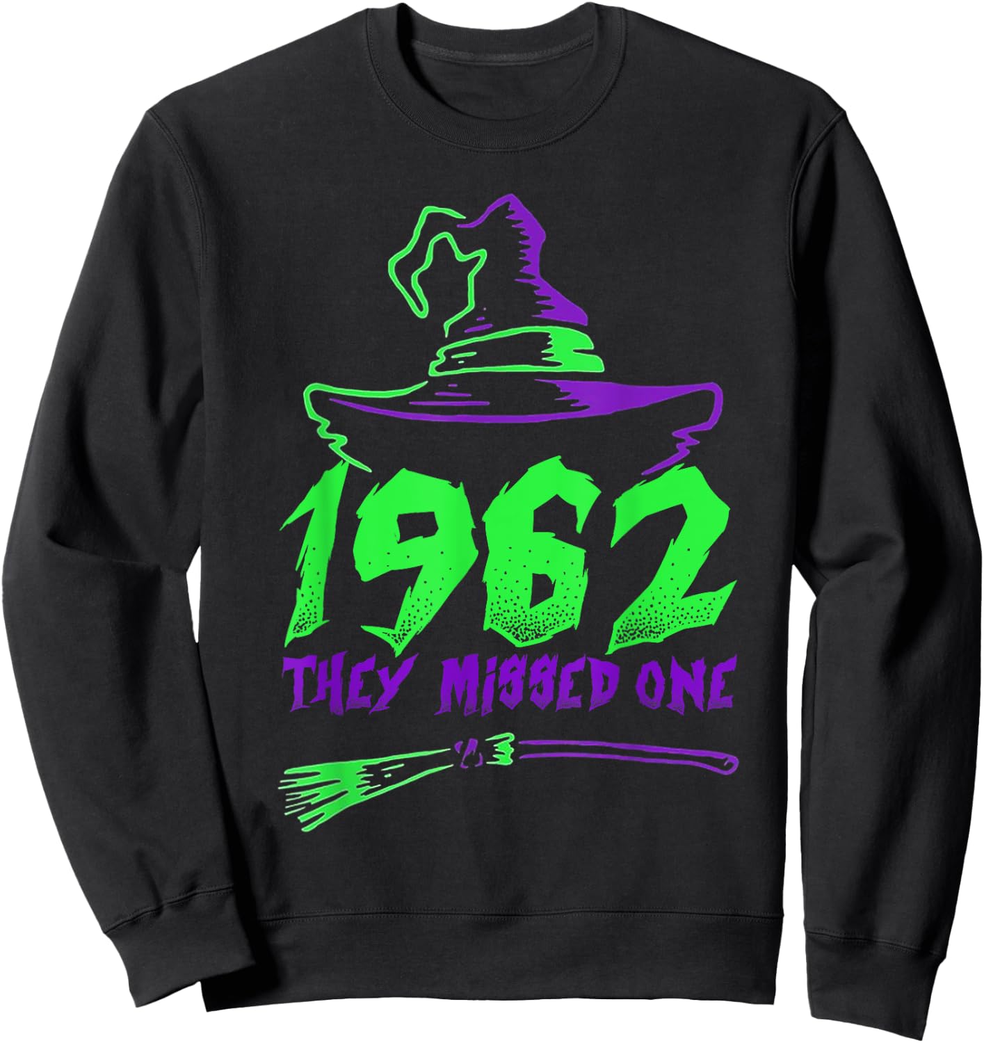 1692 They Missed One Purple Witch Hat for Halloween Party Sweatshirt - Sweatshirt | Black