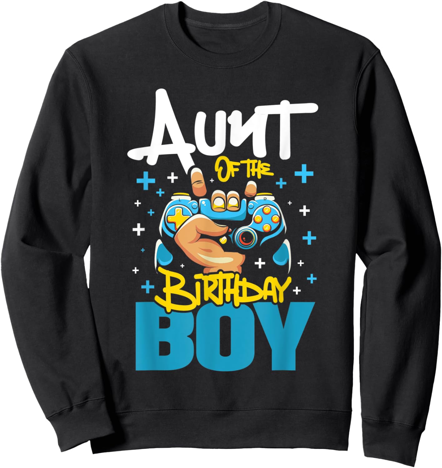 Aunt Of The Birthday Boy - Auntie Video Game Gamer Nephew Sweatshirt - Sweatshirt | Black