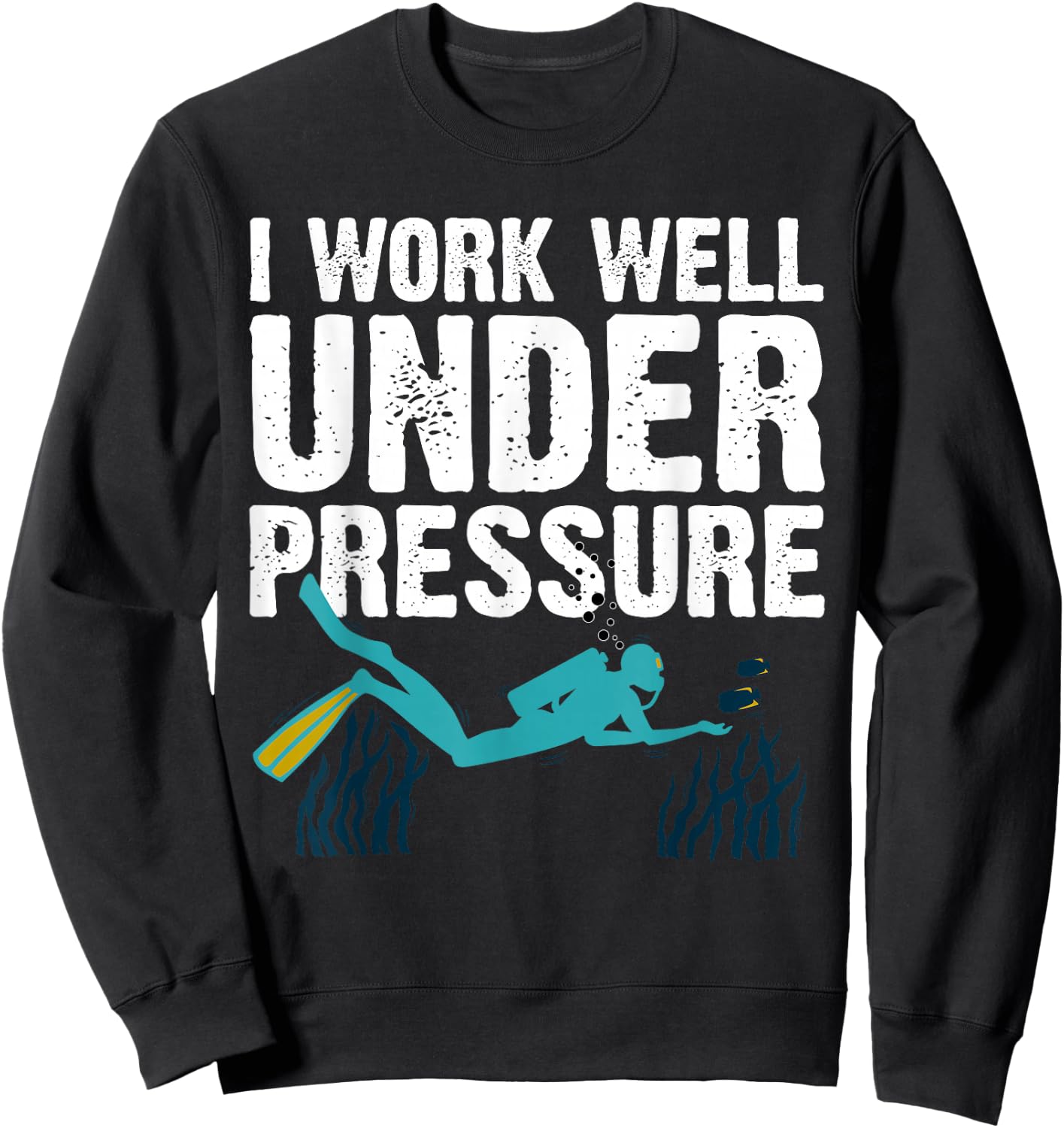 Cool Scuba Diving Women Ocean Scuba Diver Snorkeling Sweatshirt - Sweatshirt | Black