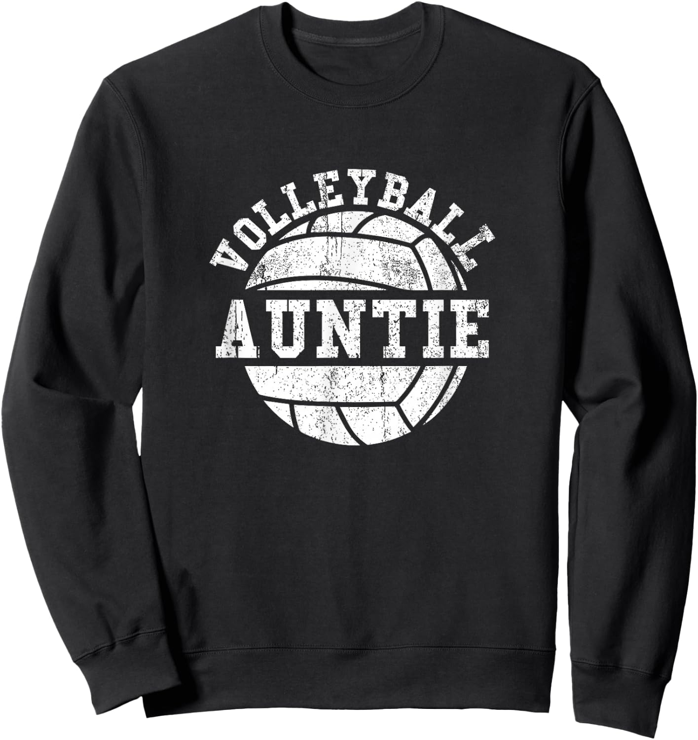 Volleyball Auntie Niece Fan Supporter Sweatshirt - Sweatshirt | Black