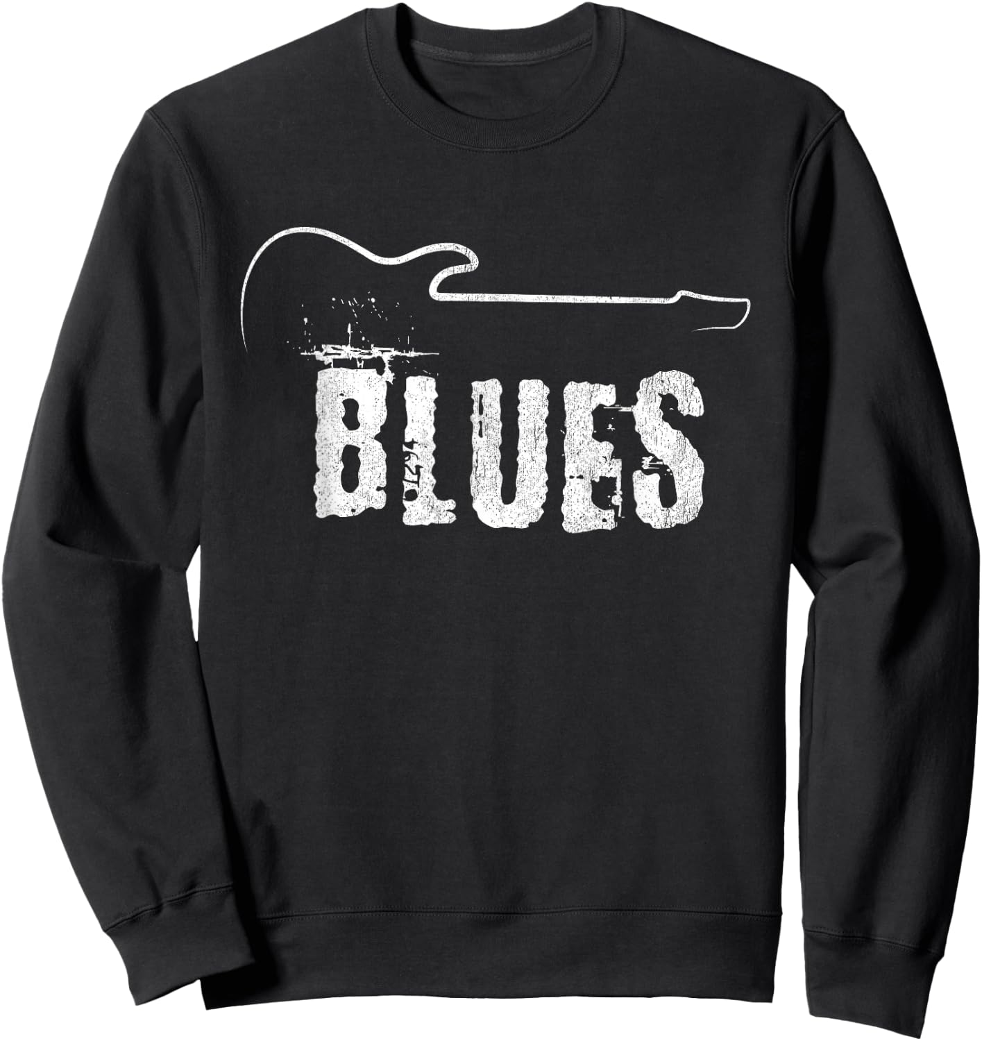Blues Music Blues Guitar Vintage Sweatshirt - Sweatshirt | Black