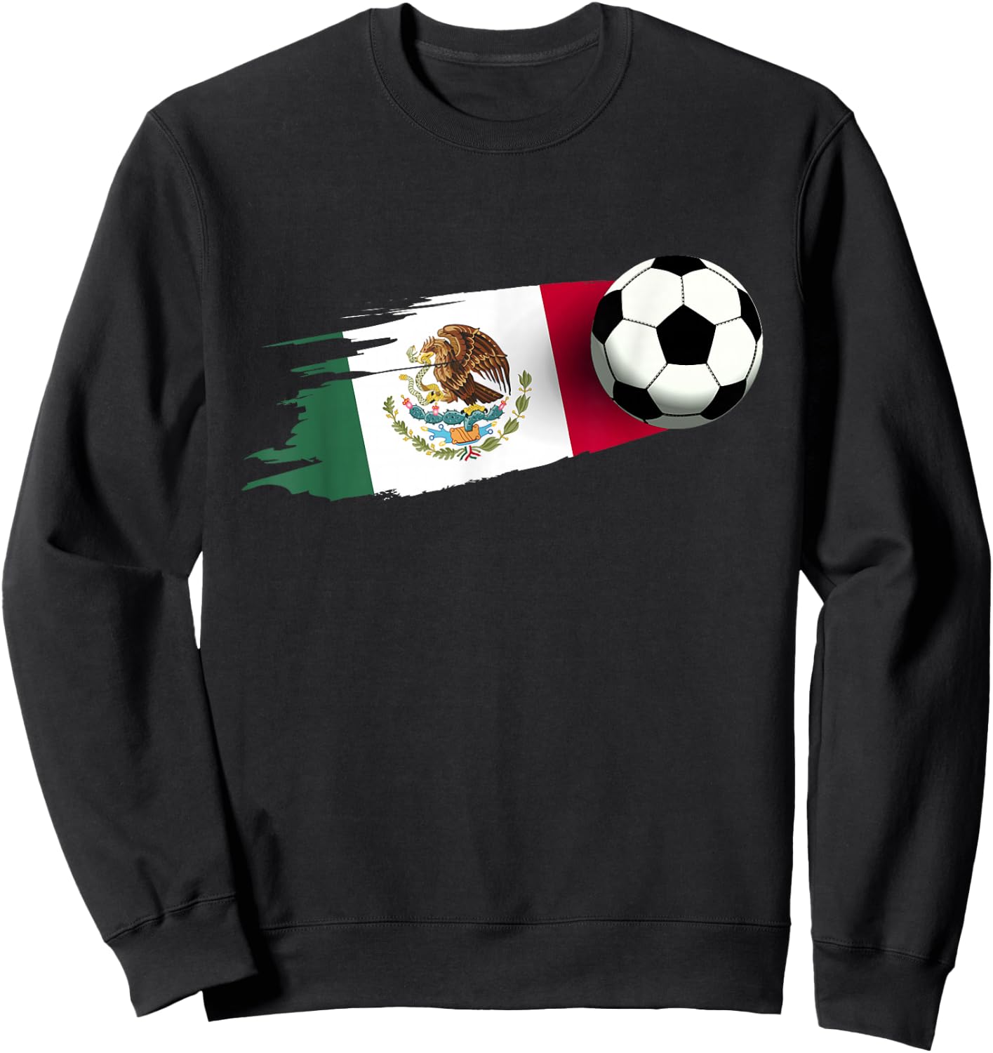 Mexico Flag Jersey Mexican Soccer Team Mexican Sweatshirt - Sweatshirt | Black