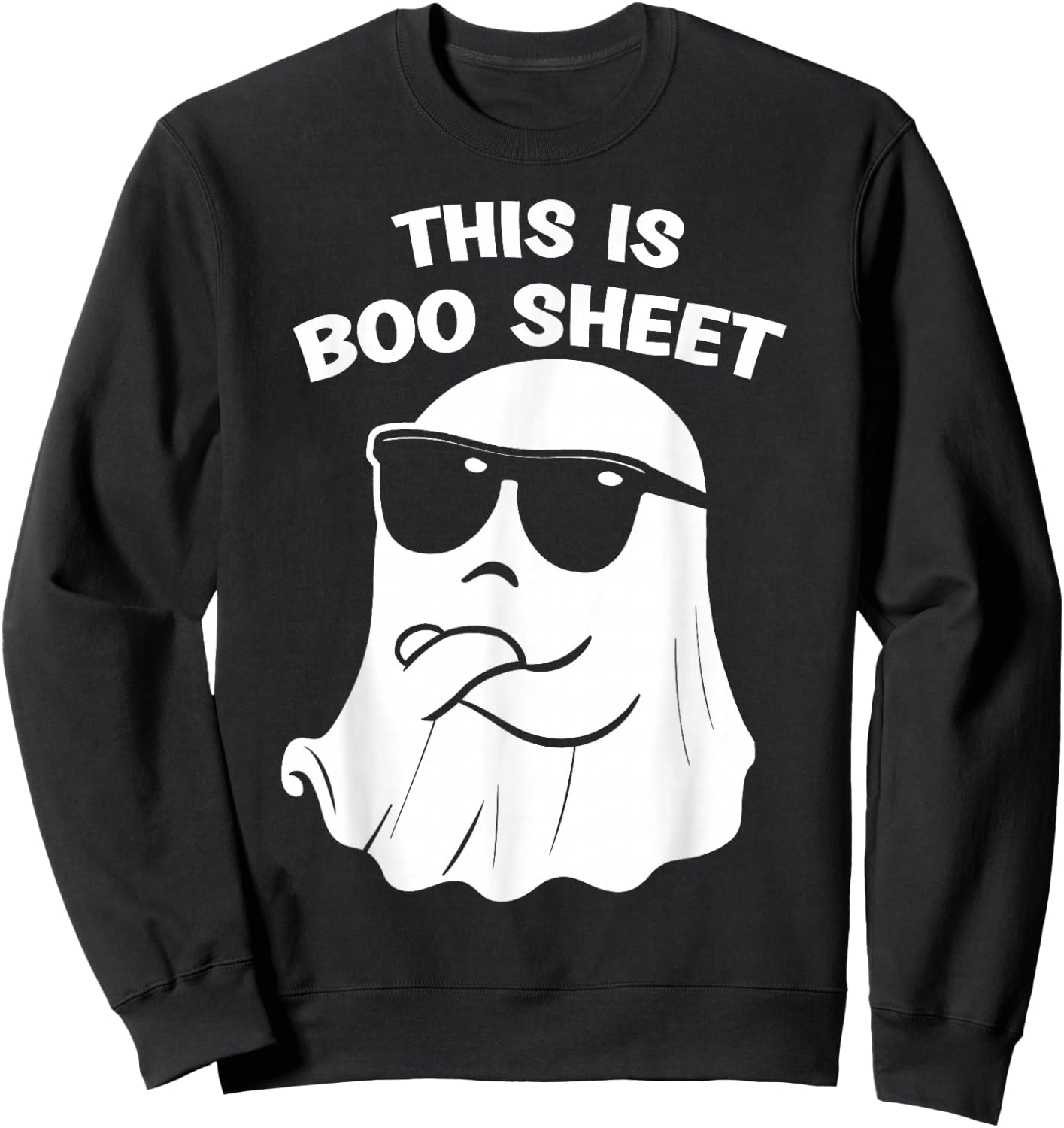 This Is Boo Sheet Ghost Halloween Costume funny Men Women Sweatshirt - Sweatshirt | Black