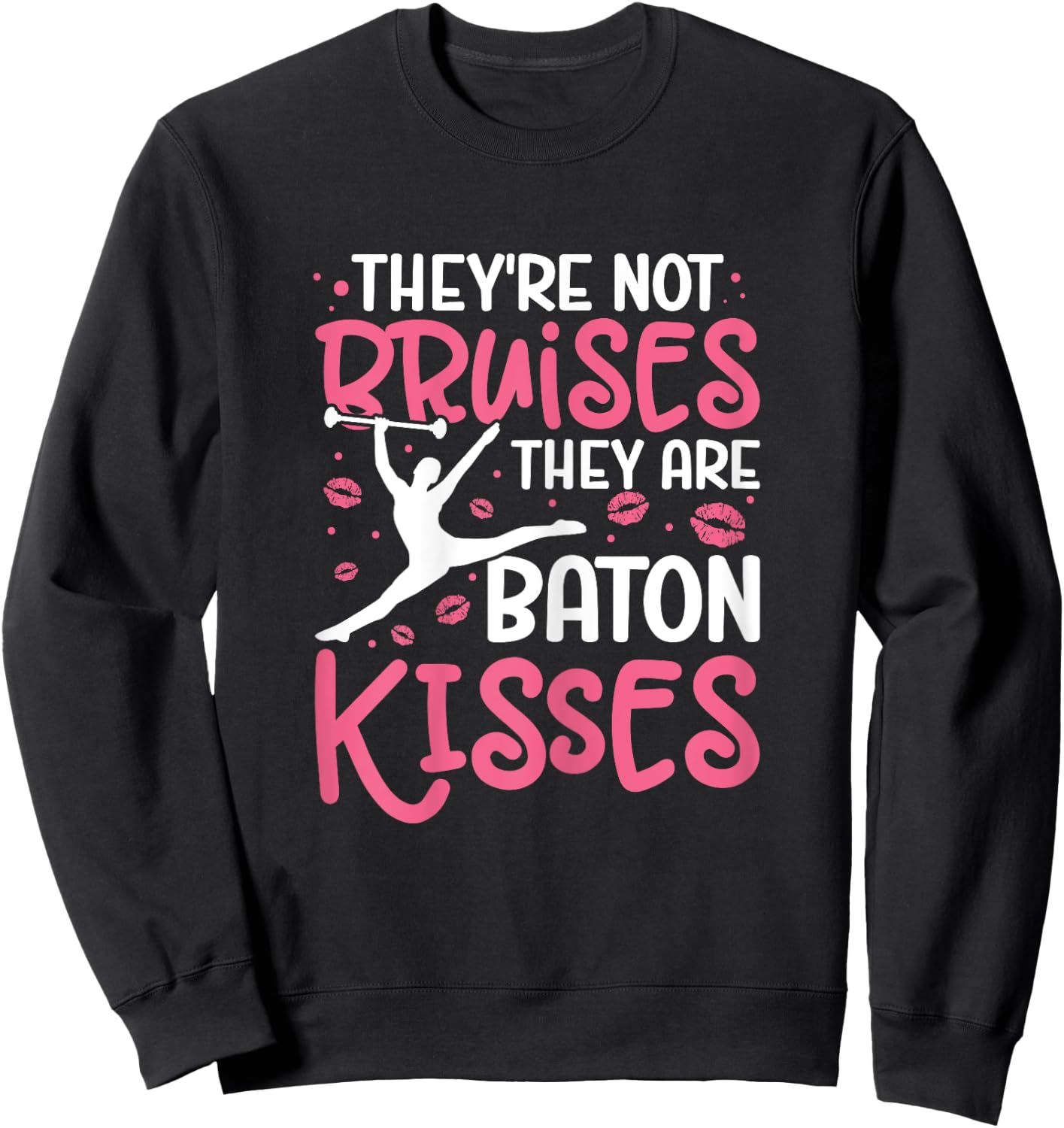 Baton Twirler Majorette Twirling Girl Dance Baton Gymnastics Sweatshirt - Sweatshirt | Black
