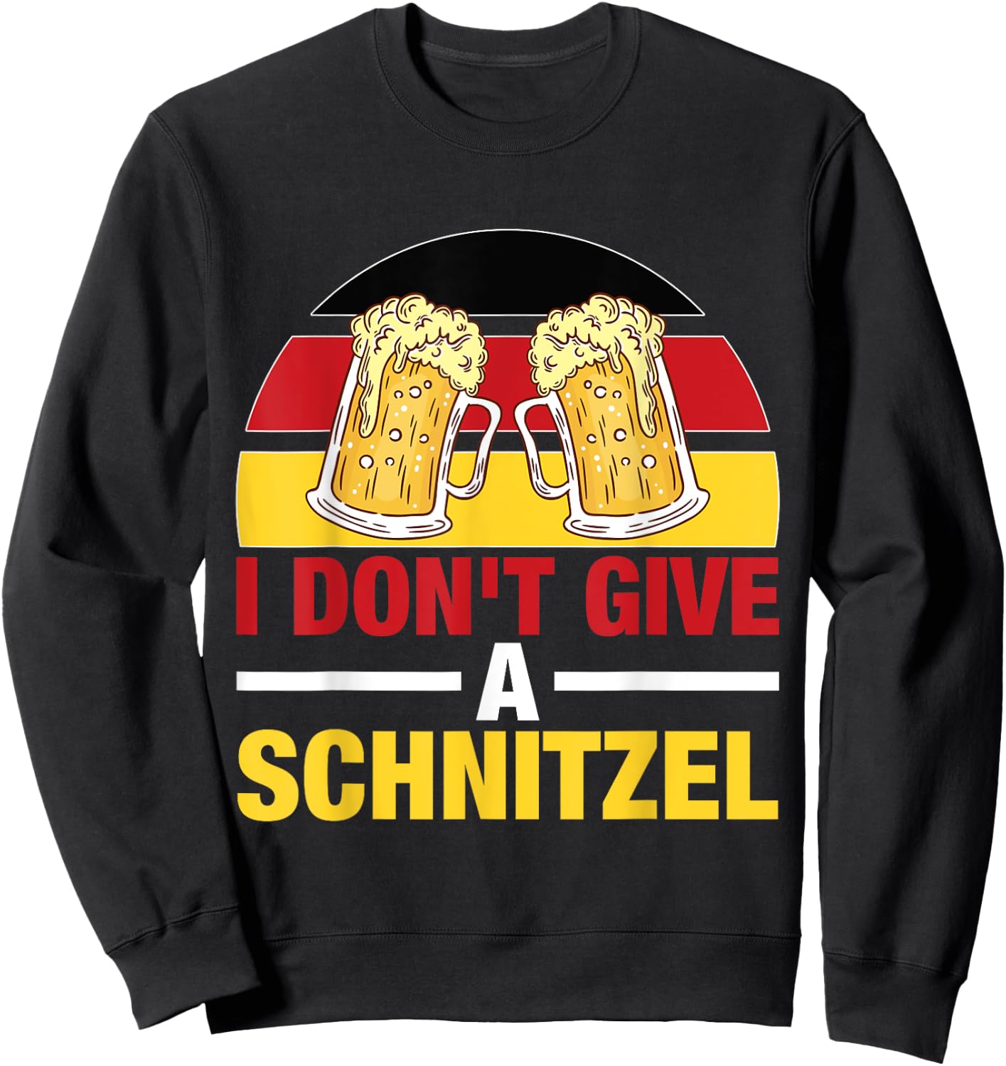 I don't give a Schnitzel Wurst Schnitzel Beer German Sweatshirt - Sweatshirt | Black