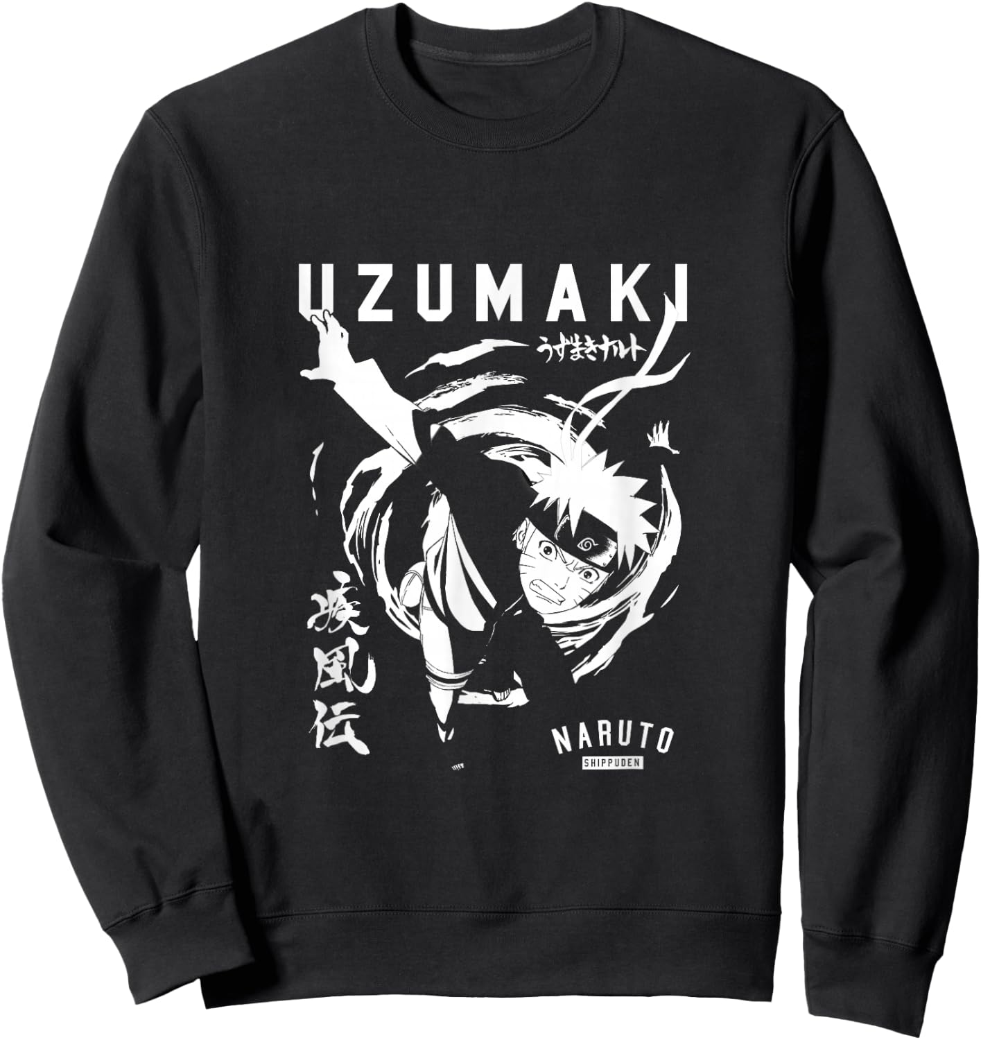 Naruto Shippuden Uzumaki Sweatshirt - Sweatshirt | Black