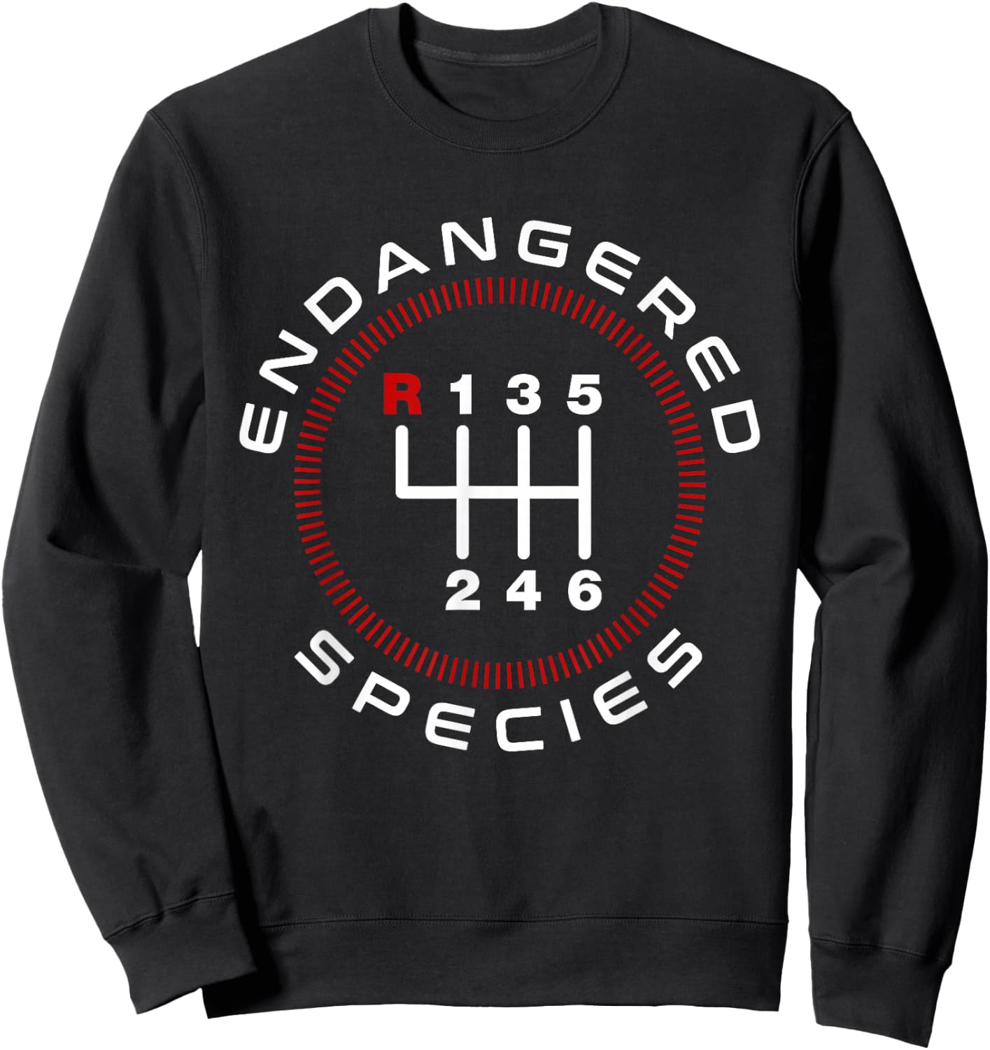 Endangered Species Manual Stick Shift Funny Car Owner Driver Sweatshirt - Sweatshirt | Black