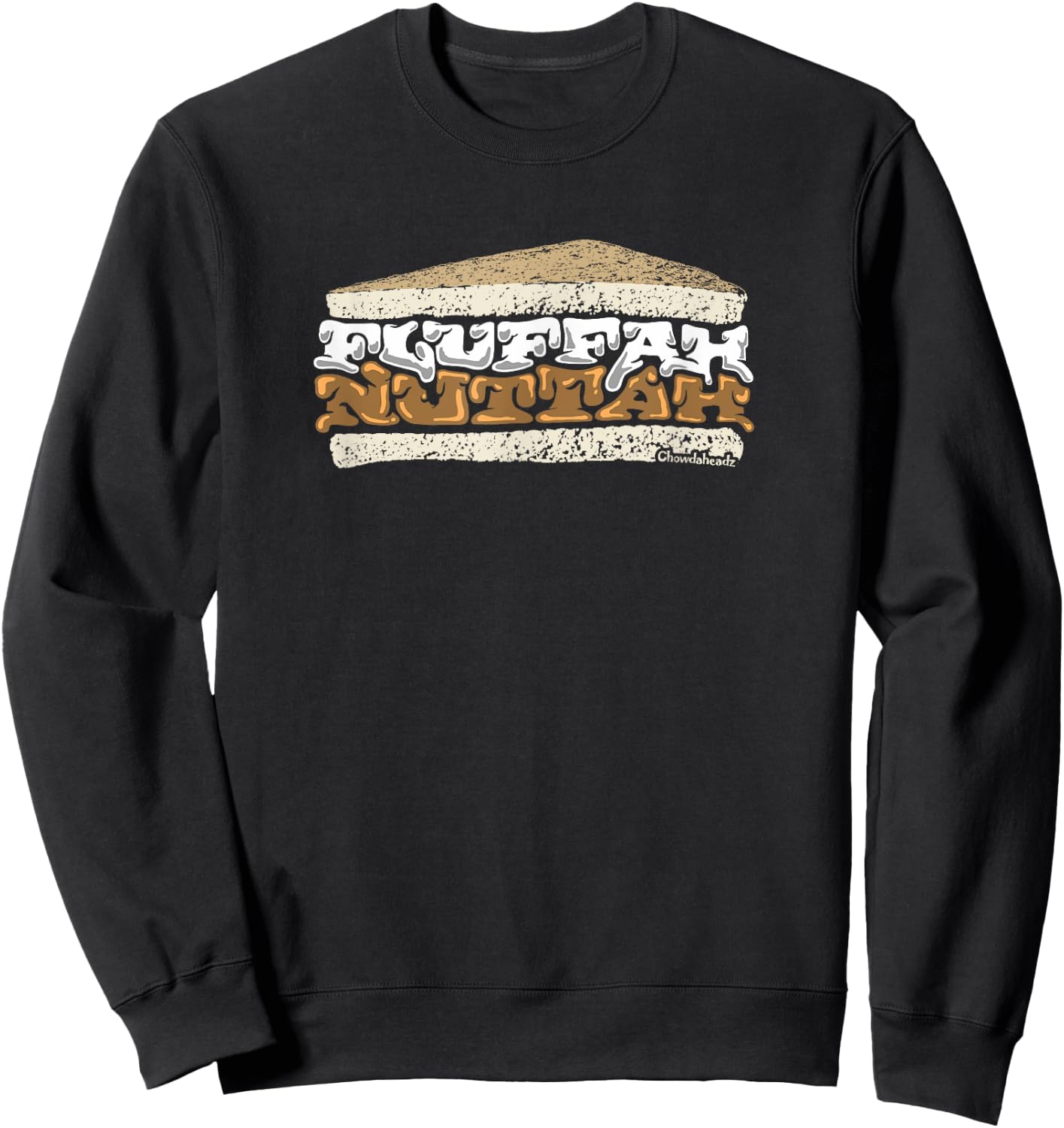 Chowdaheadz Men's Fluffah Nuttah Blue Cotton Sweatshirt - Sweatshirt | Black