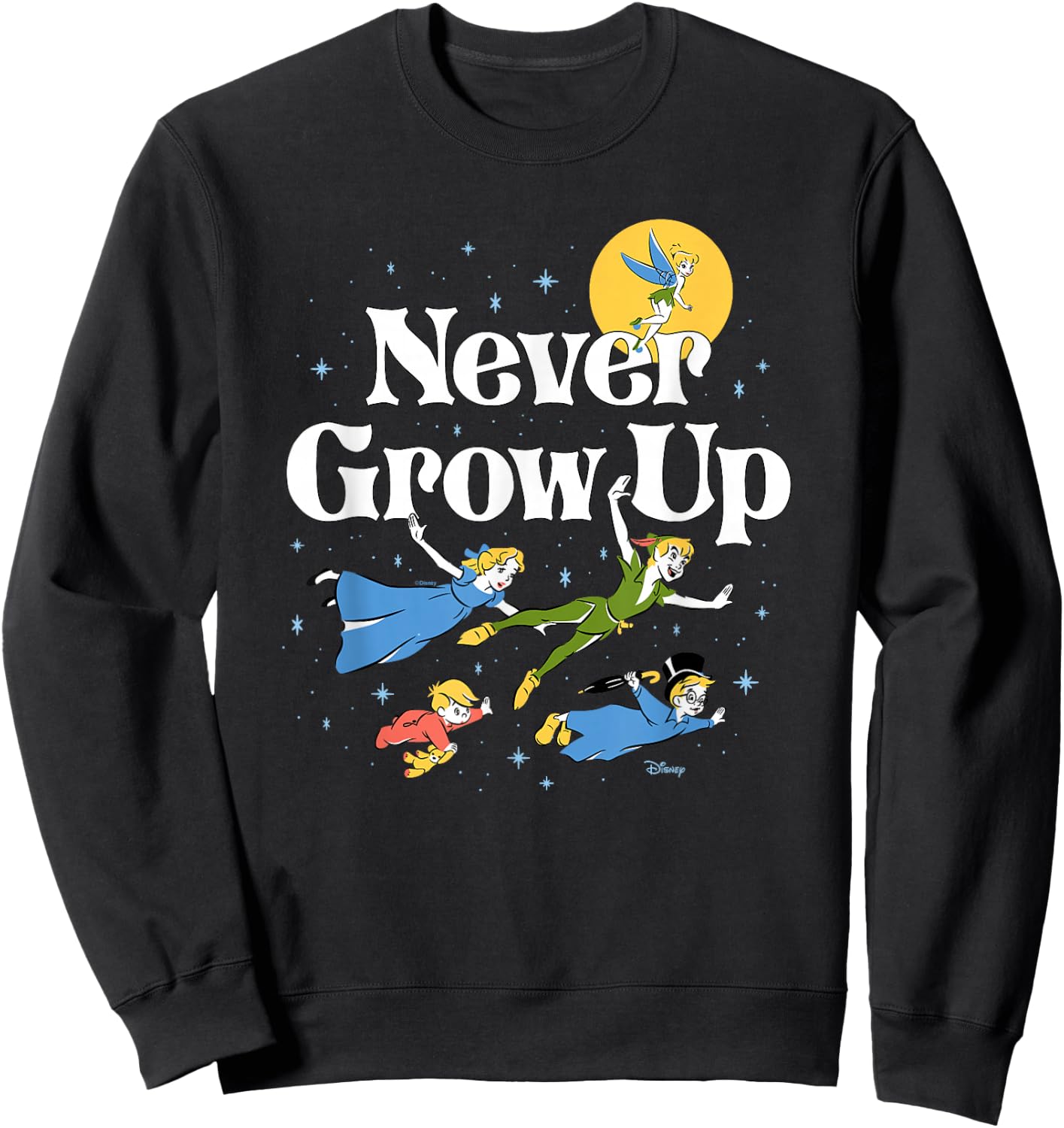 Peter Pan - Never Grow Up Characters Sweatshirt - Sweatshirt | Black