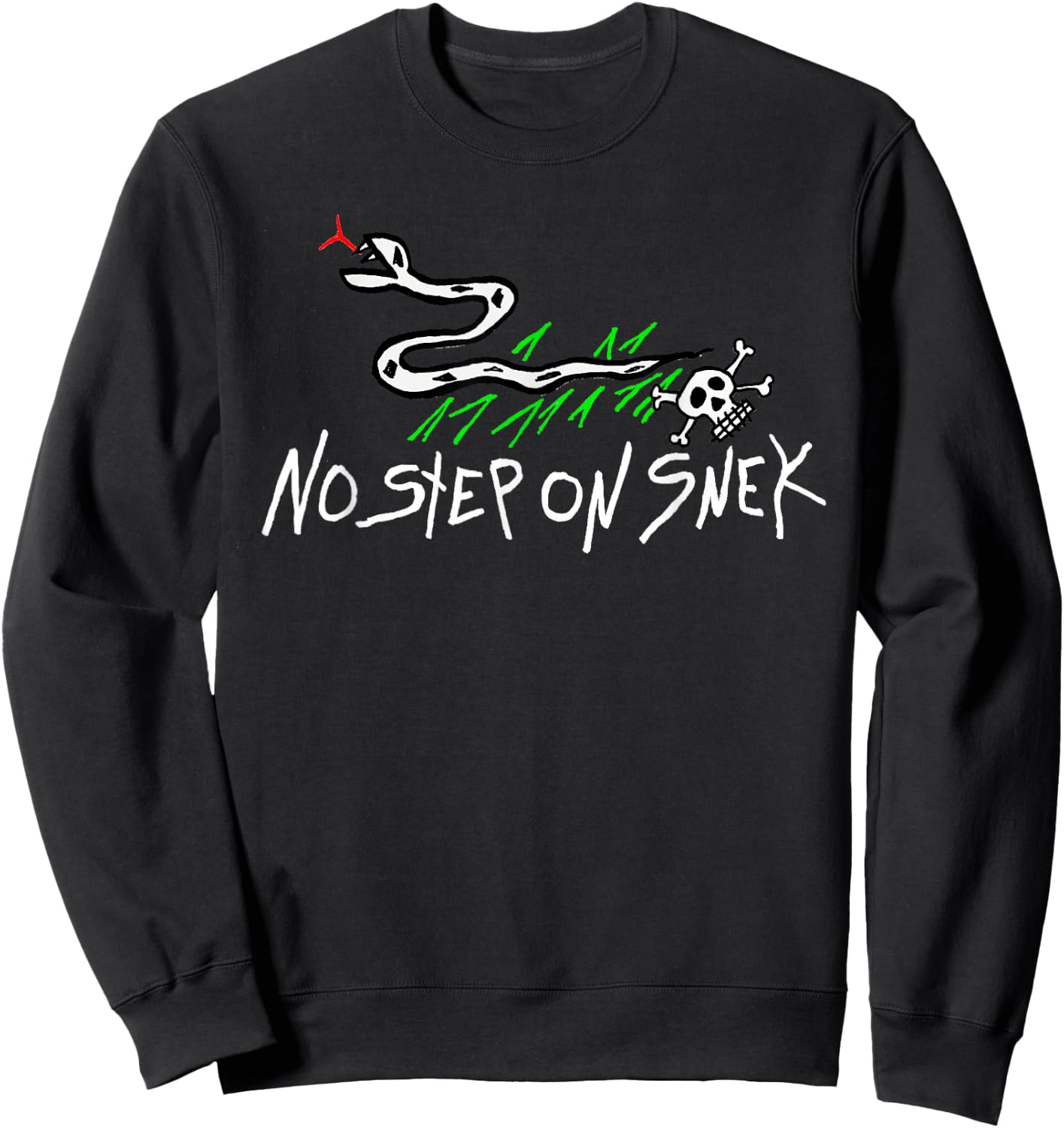No Step On Snek Funny Gadsden Flag Patriot Self Defense Meme Sweatshirt - Sweatshirt | Black